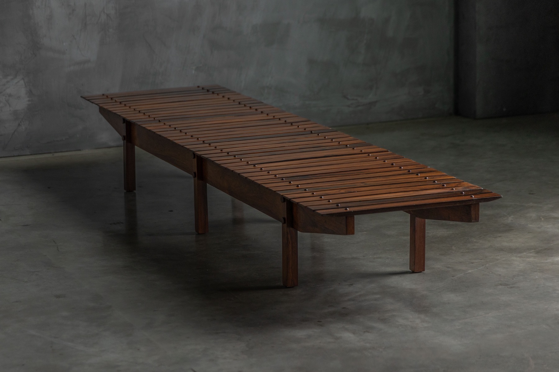 Slatted “Mucki” Bench by Sergio Rodrigues, Brazil - 1960s