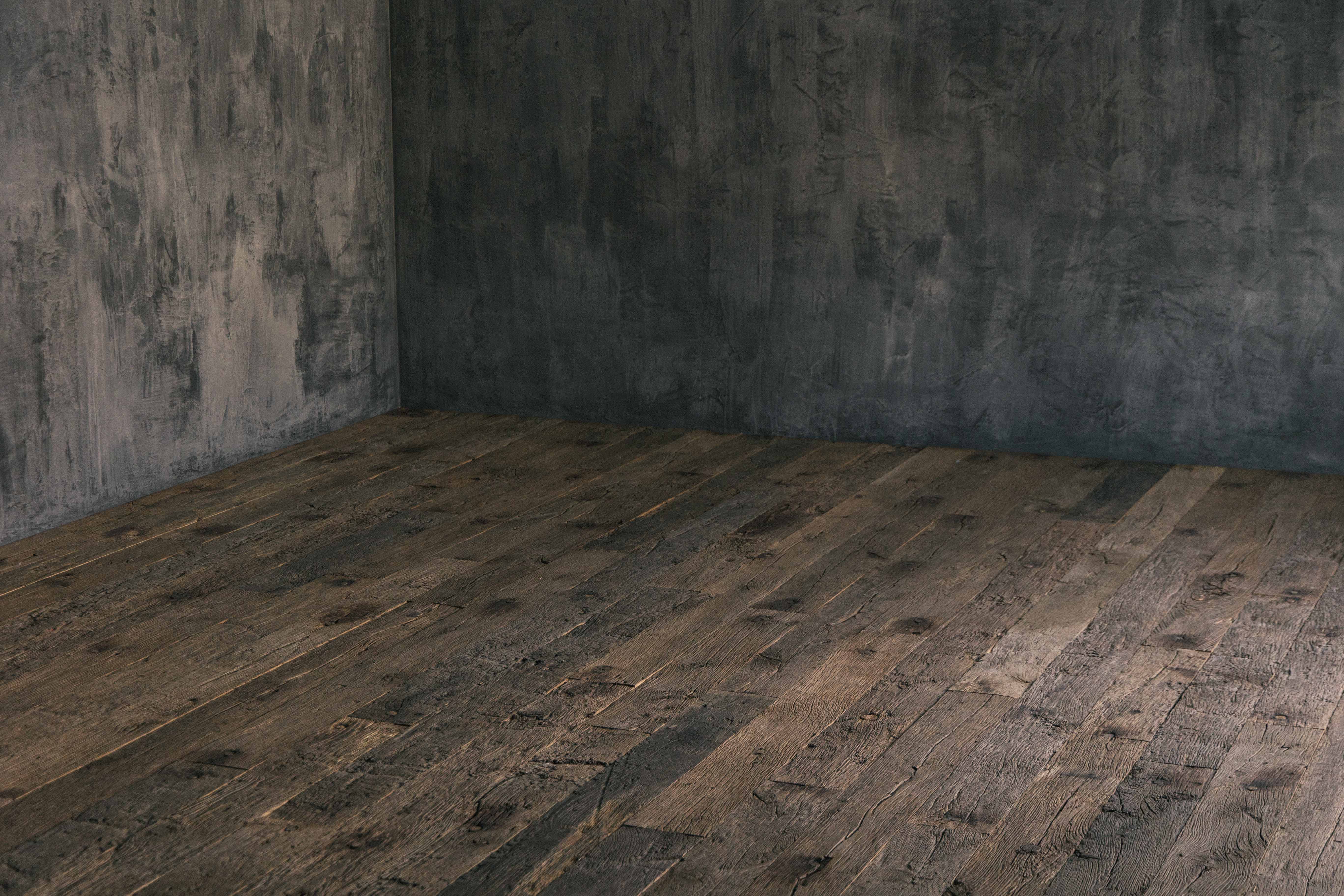 Solid Oak Flooring with Authentic Patina - 20th Century