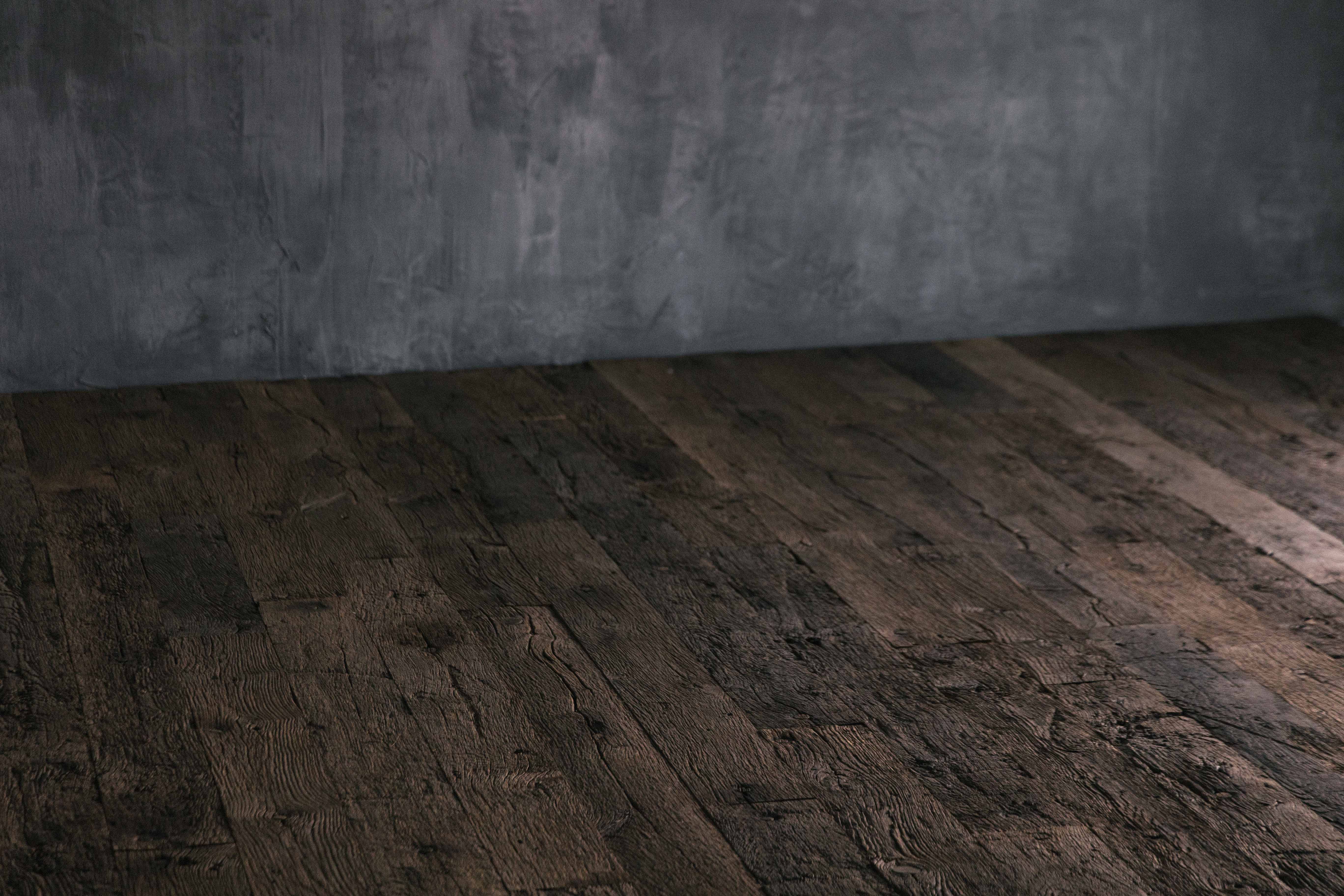 Solid Oak Flooring with Authentic Patina - 20th Century