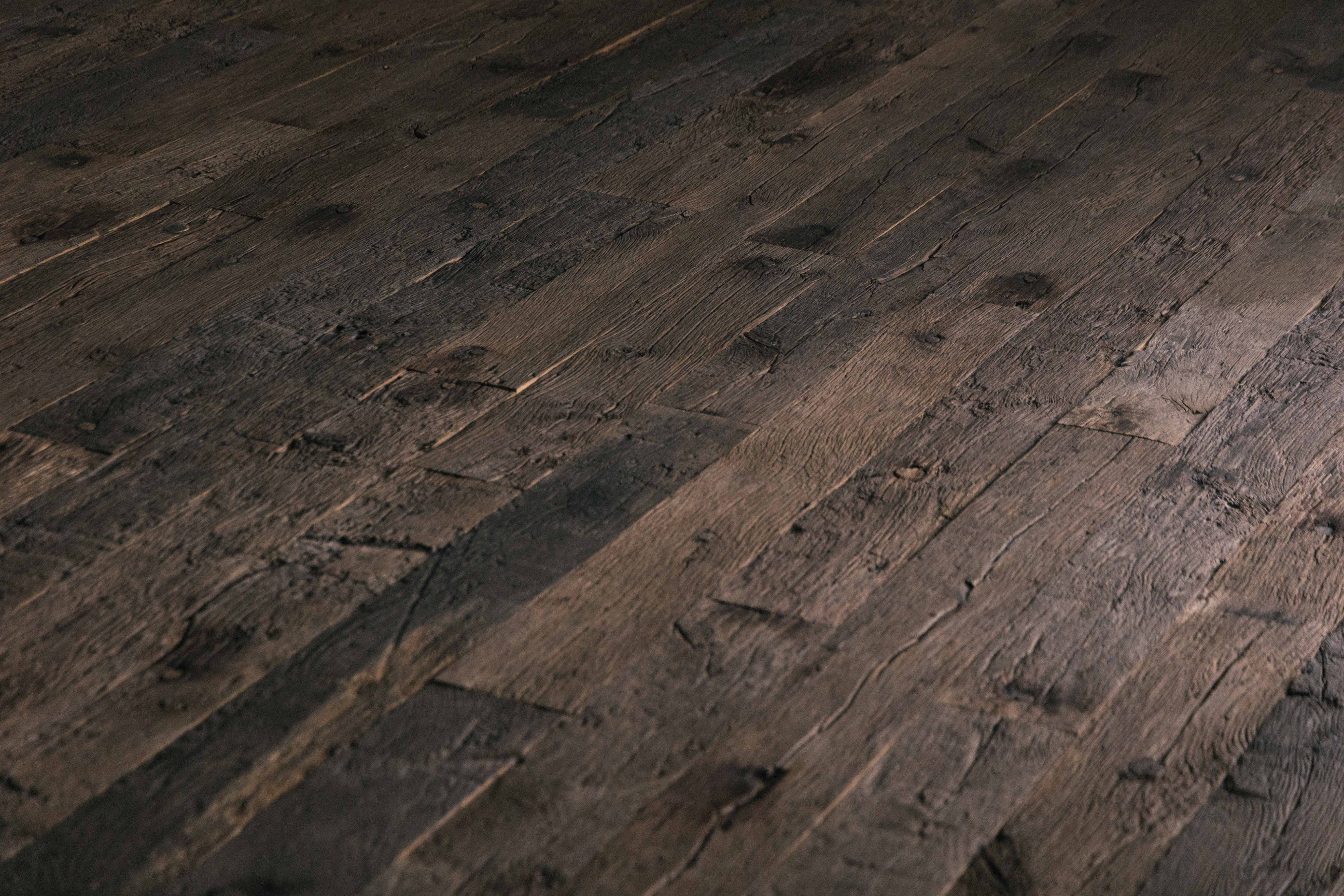 Solid Oak Flooring with Authentic Patina - 20th Century