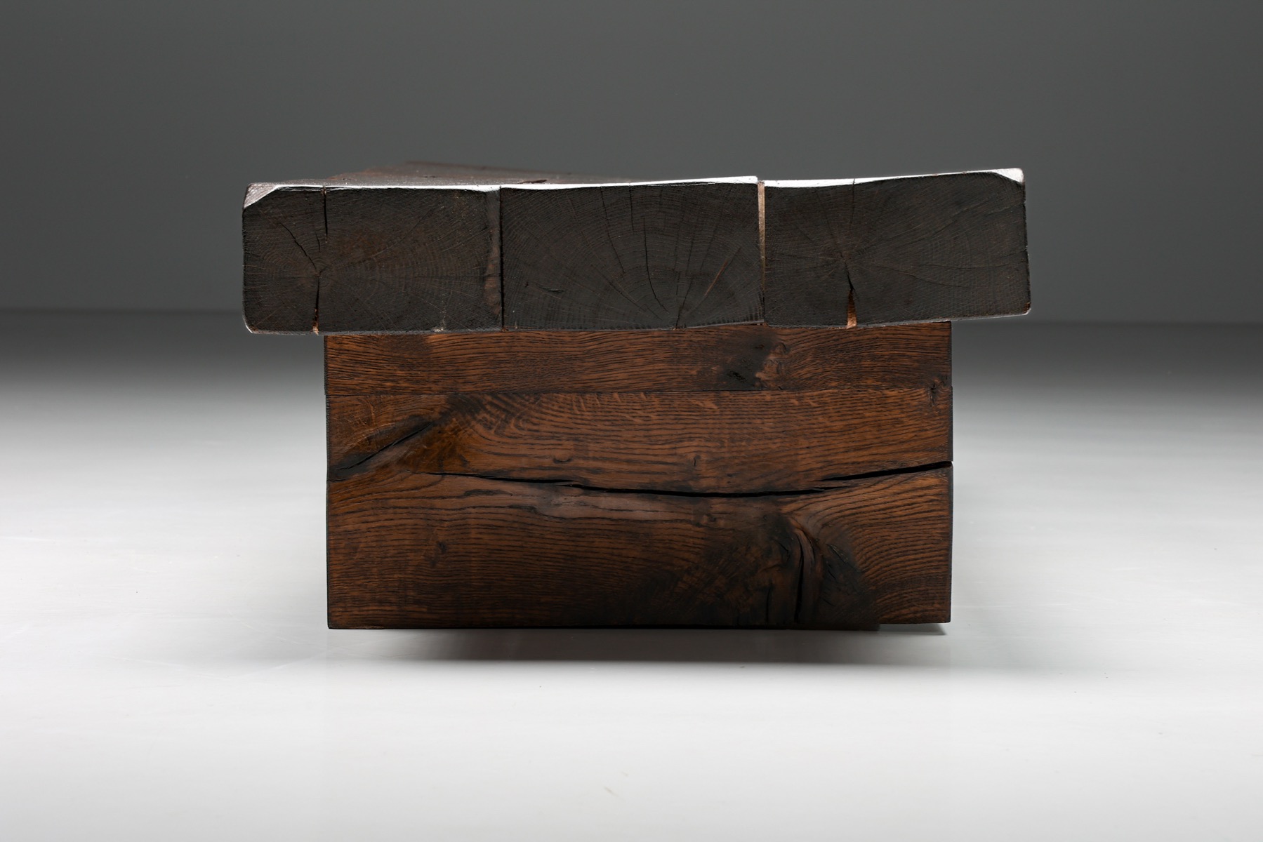 Solid Wood Rustic Coffee Table - 1920's