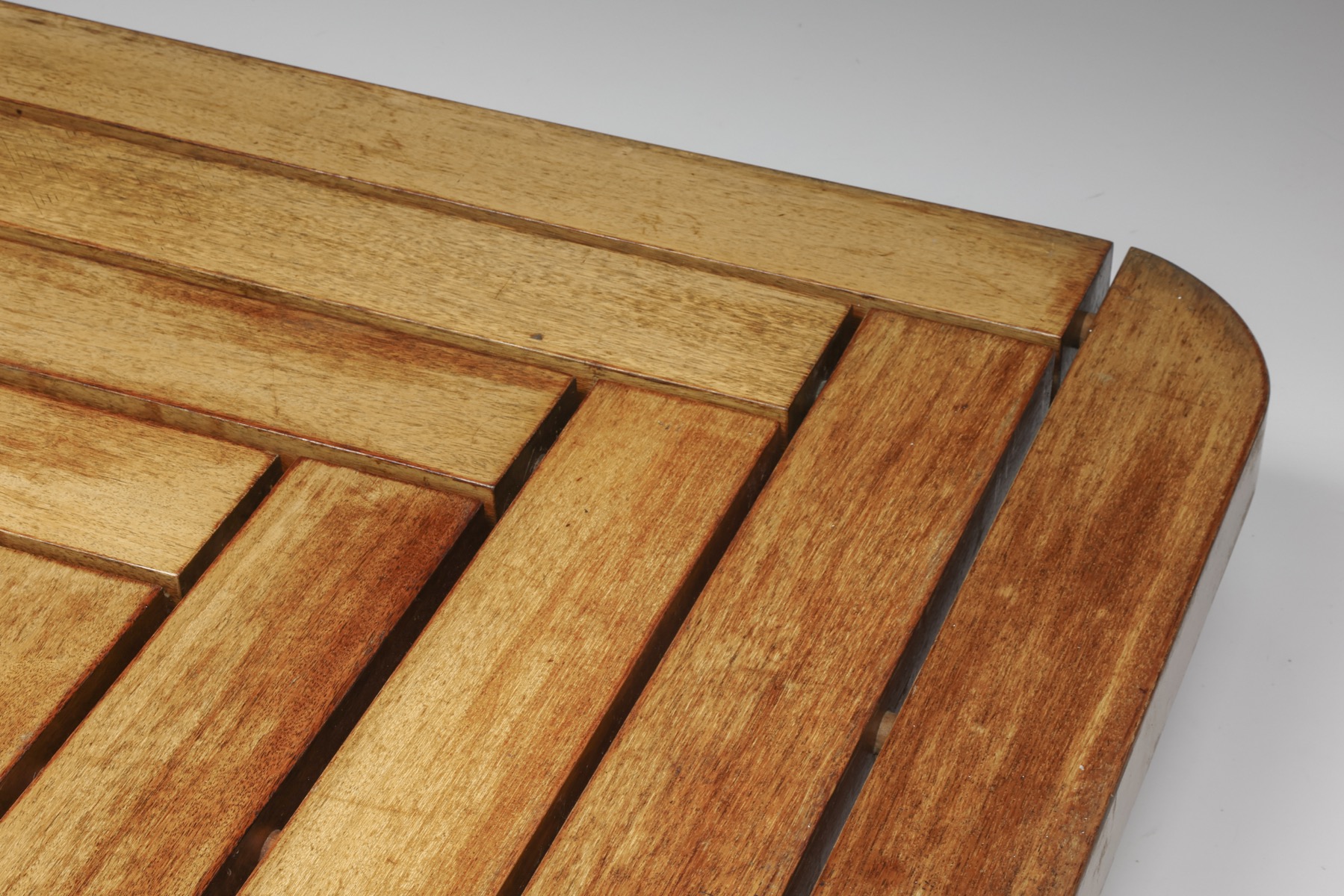 Rustic Square Wooden Coffee Table - 1960's