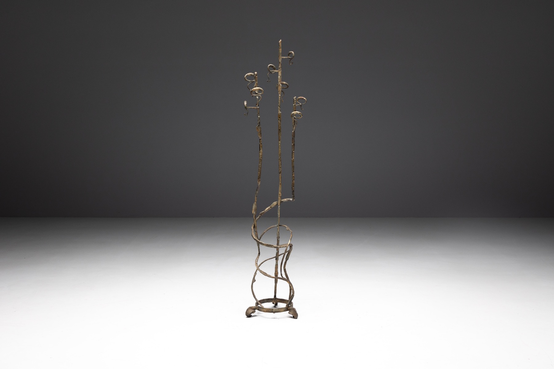Spiral Coat Rack in Steel - 1920s