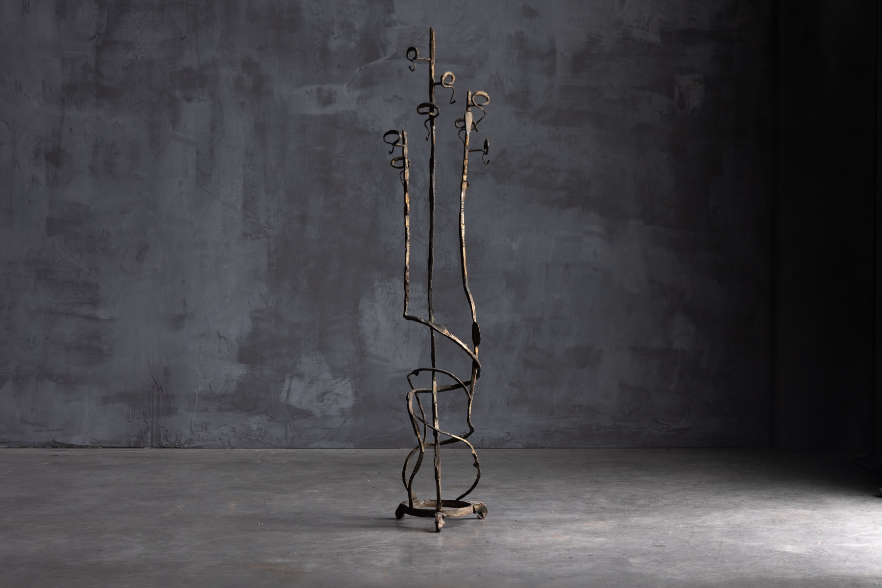 Spiral Coat Rack in Steel - 1920s