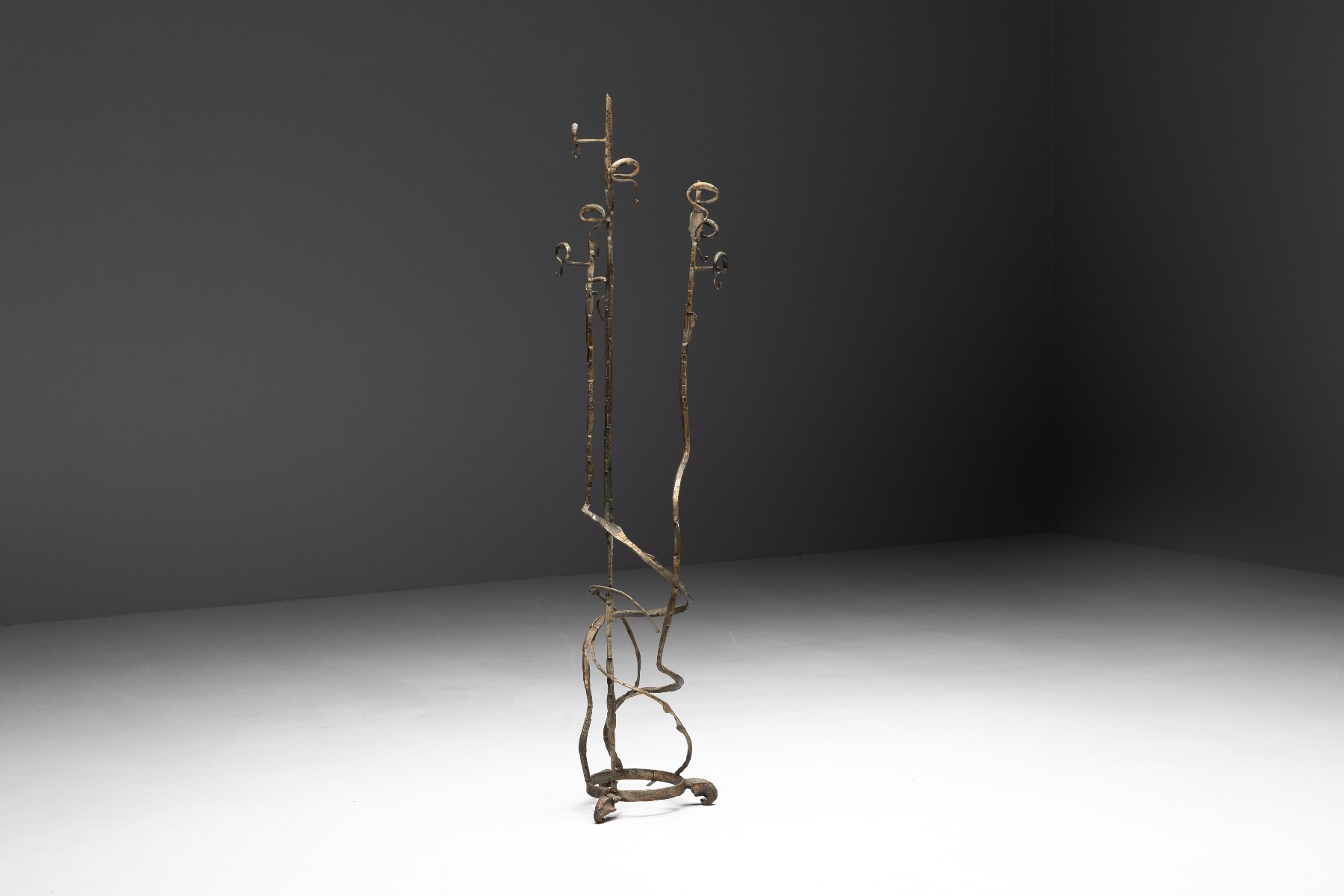 Spiral Coat Rack in Steel - 1920s