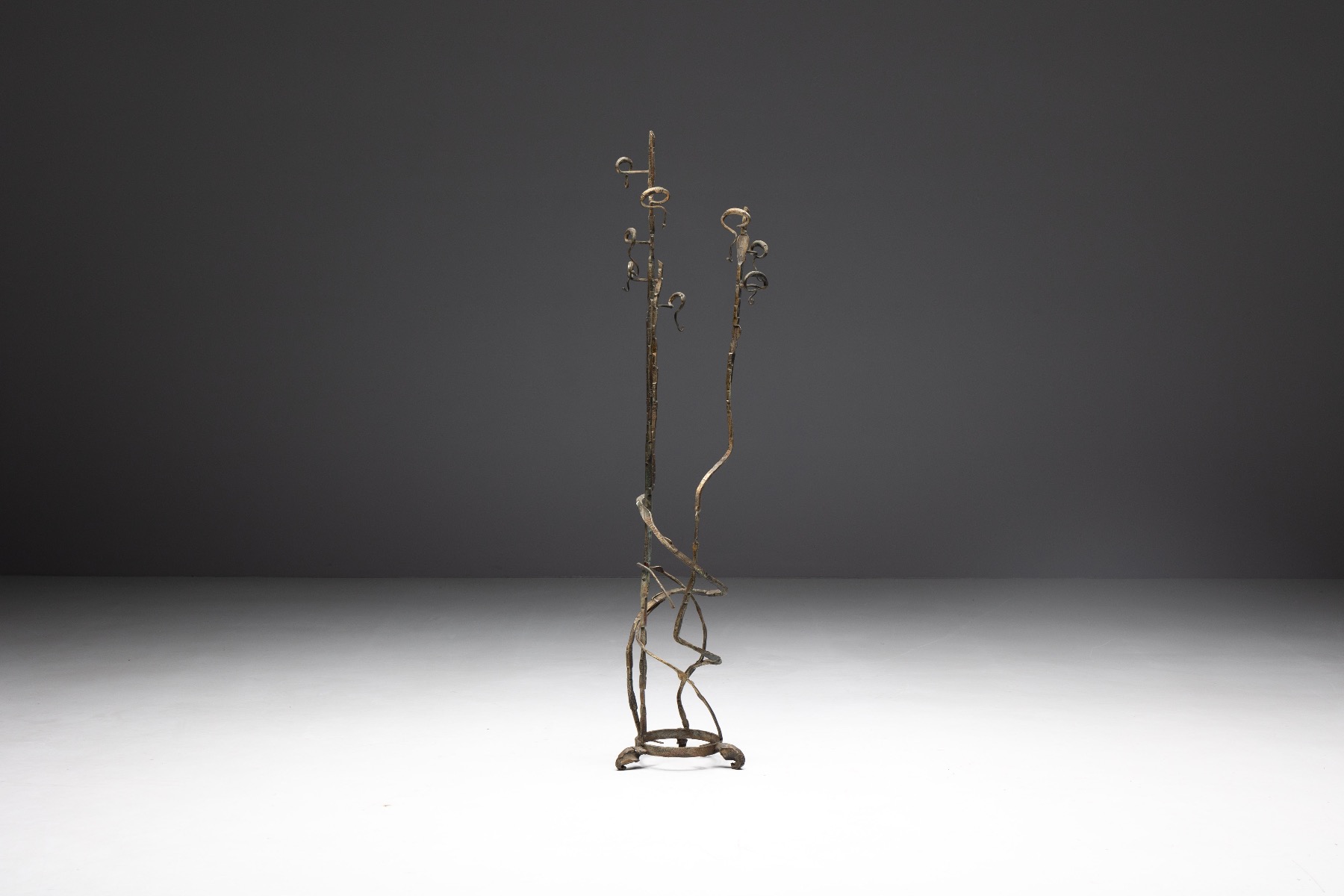 Spiral Coat Rack in Steel - 1920s