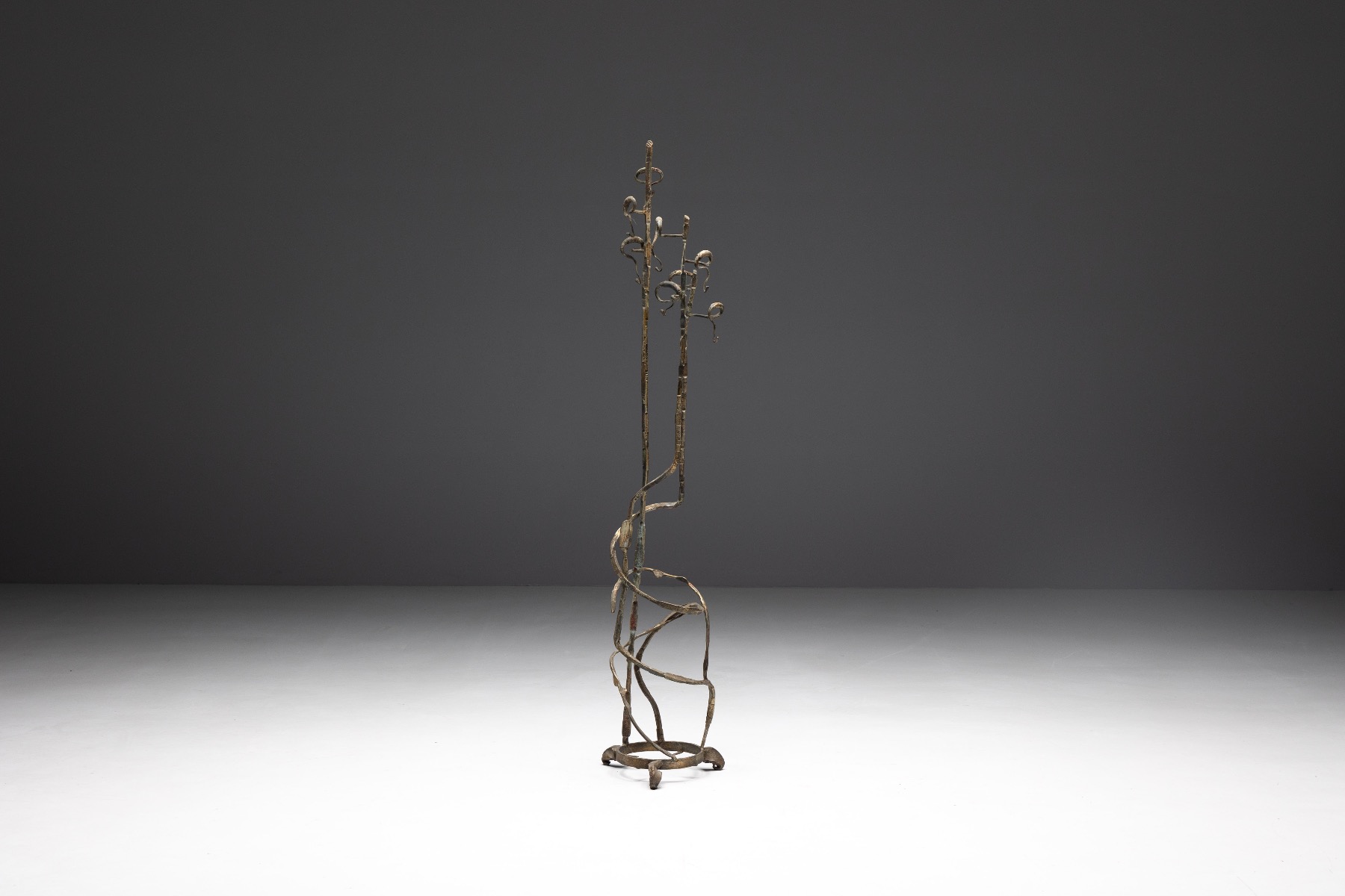 Spiral Coat Rack in Steel - 1920s