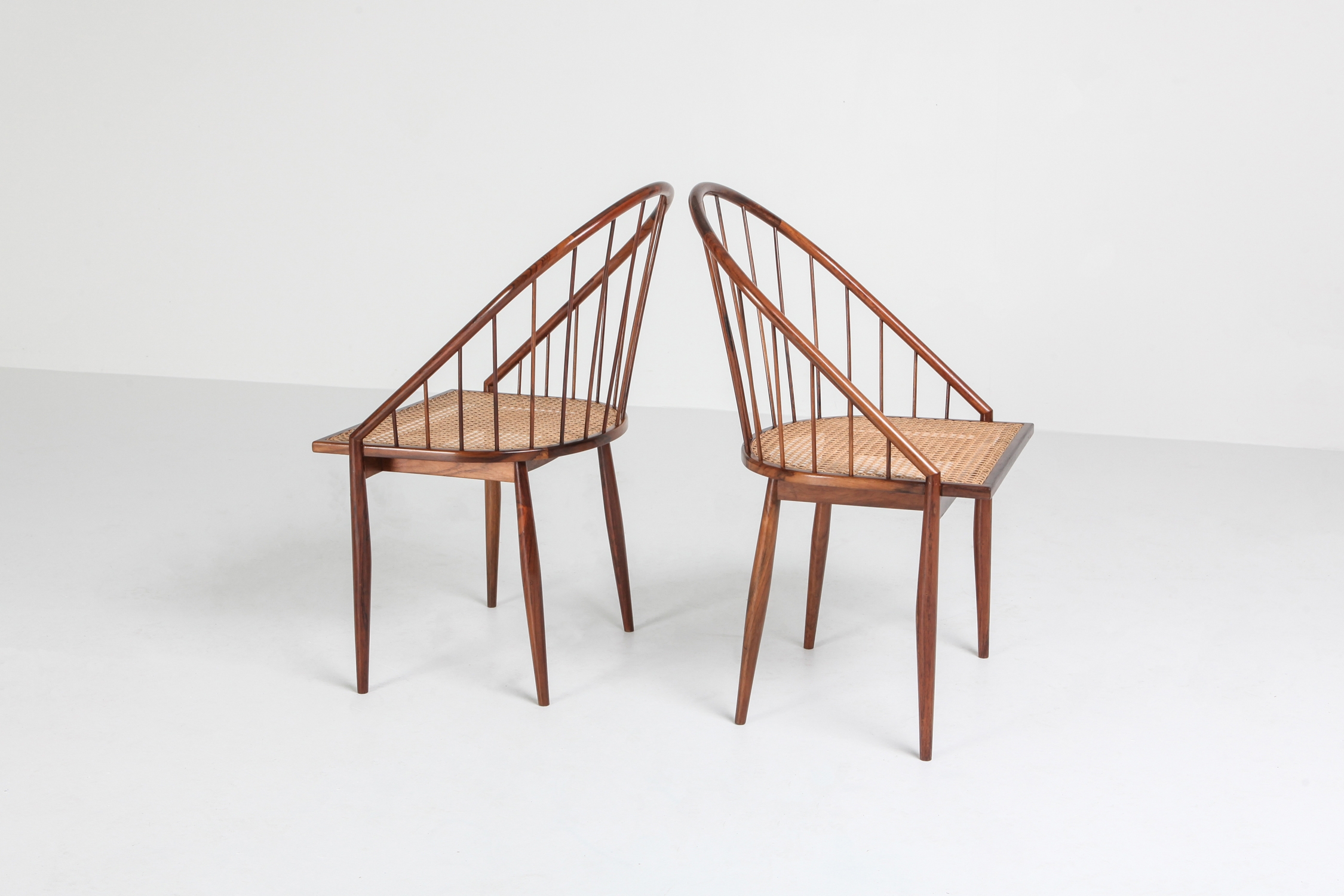 Joaquim Tenreiro Cadeiras Curva Dining Chairs - 1960s