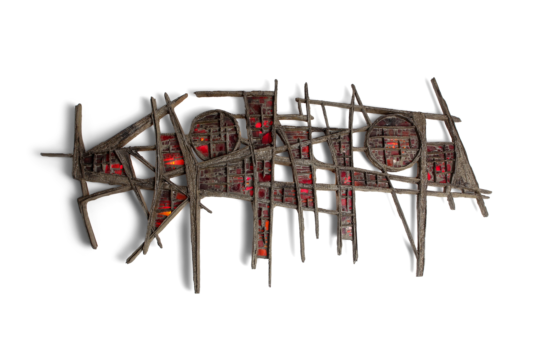 Pia Manu Giant Wall Light Sculpture - 1970s