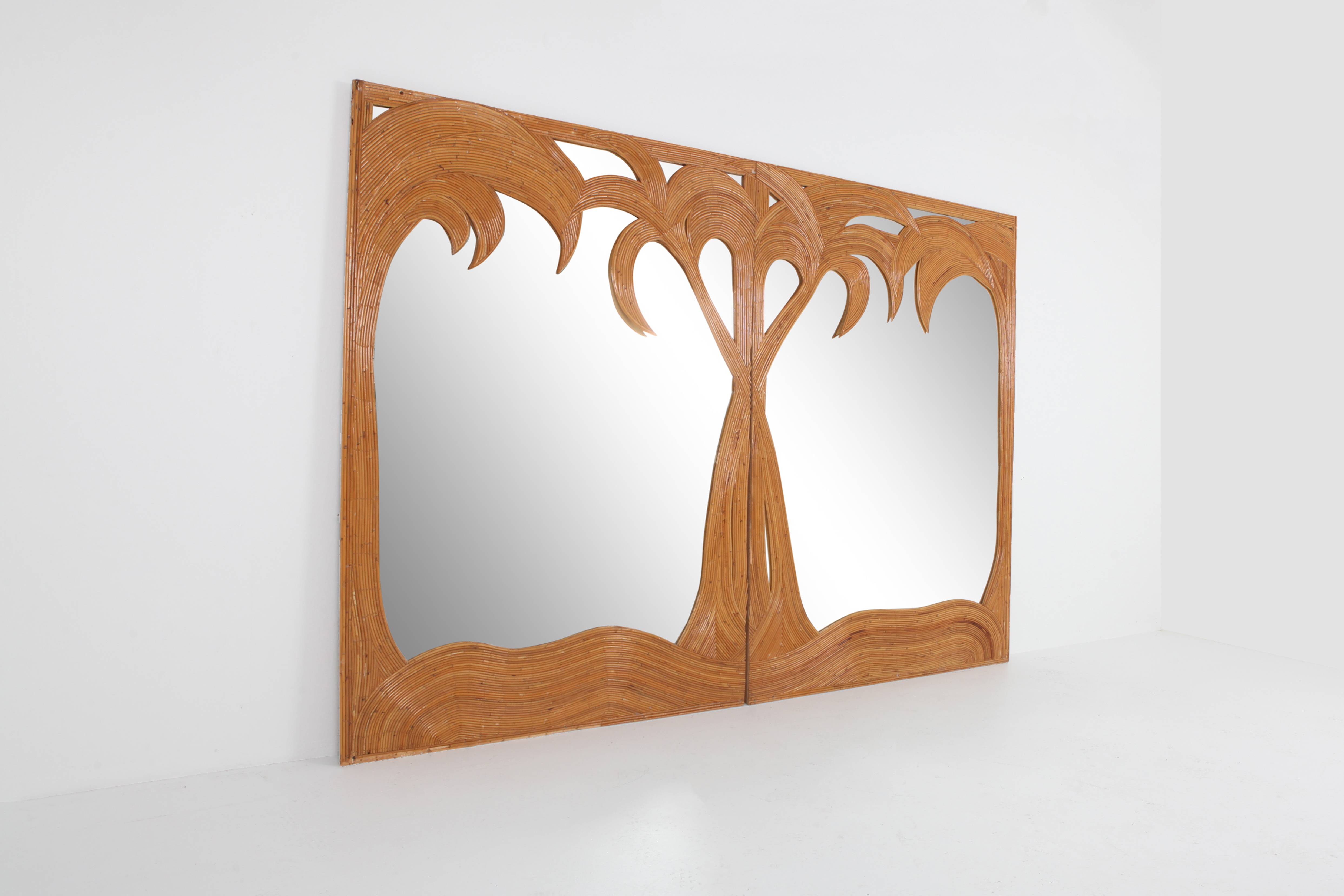 Vivai Del Sud Extra Large Palm Tree Mirror - 1970s