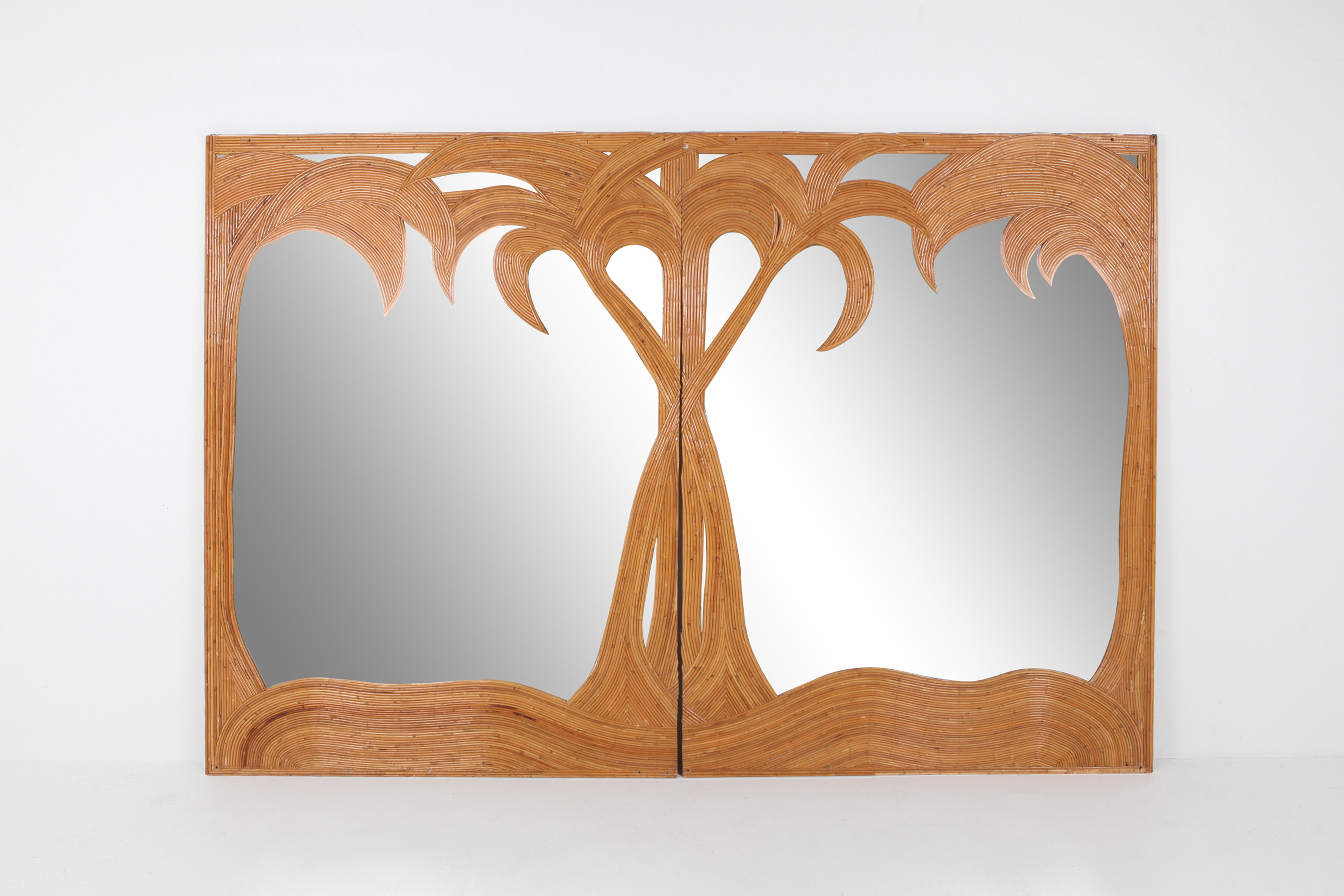 Vivai Del Sud Extra Large Palm Tree Mirror - 1970s