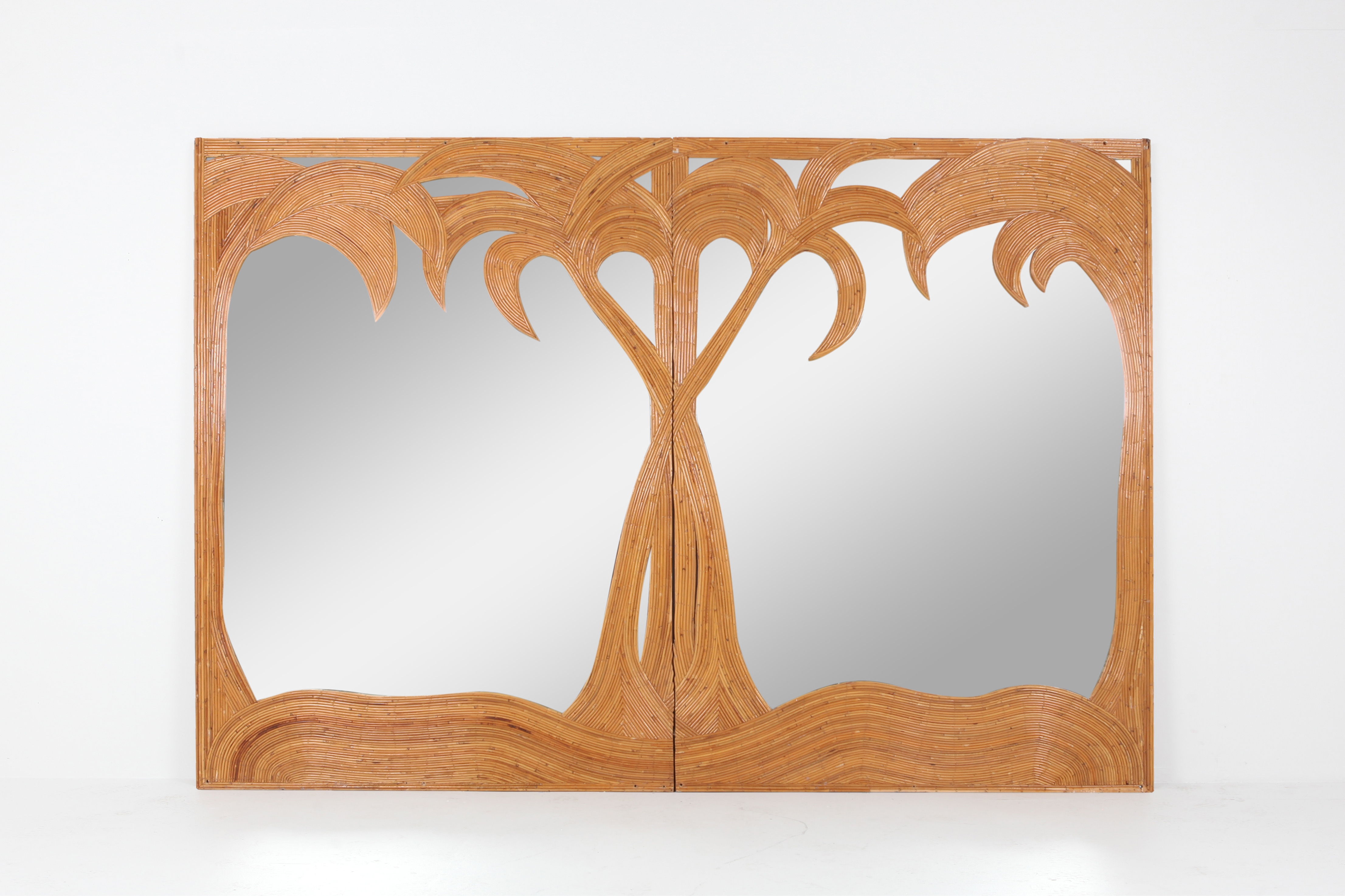 Vivai Del Sud Extra Large Palm Tree Mirror - 1970s