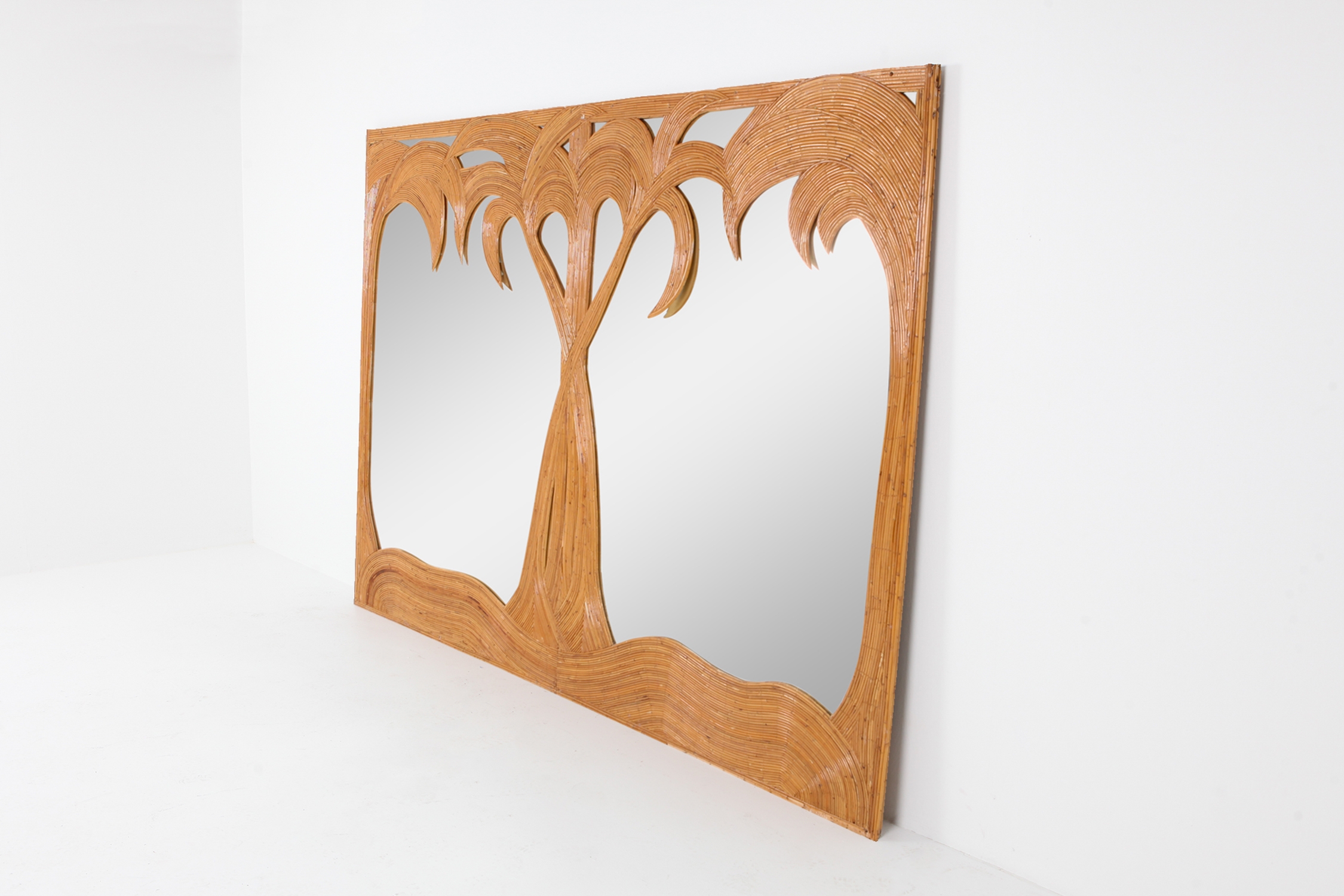 Vivai Del Sud Extra Large Palm Tree Mirror - 1970s