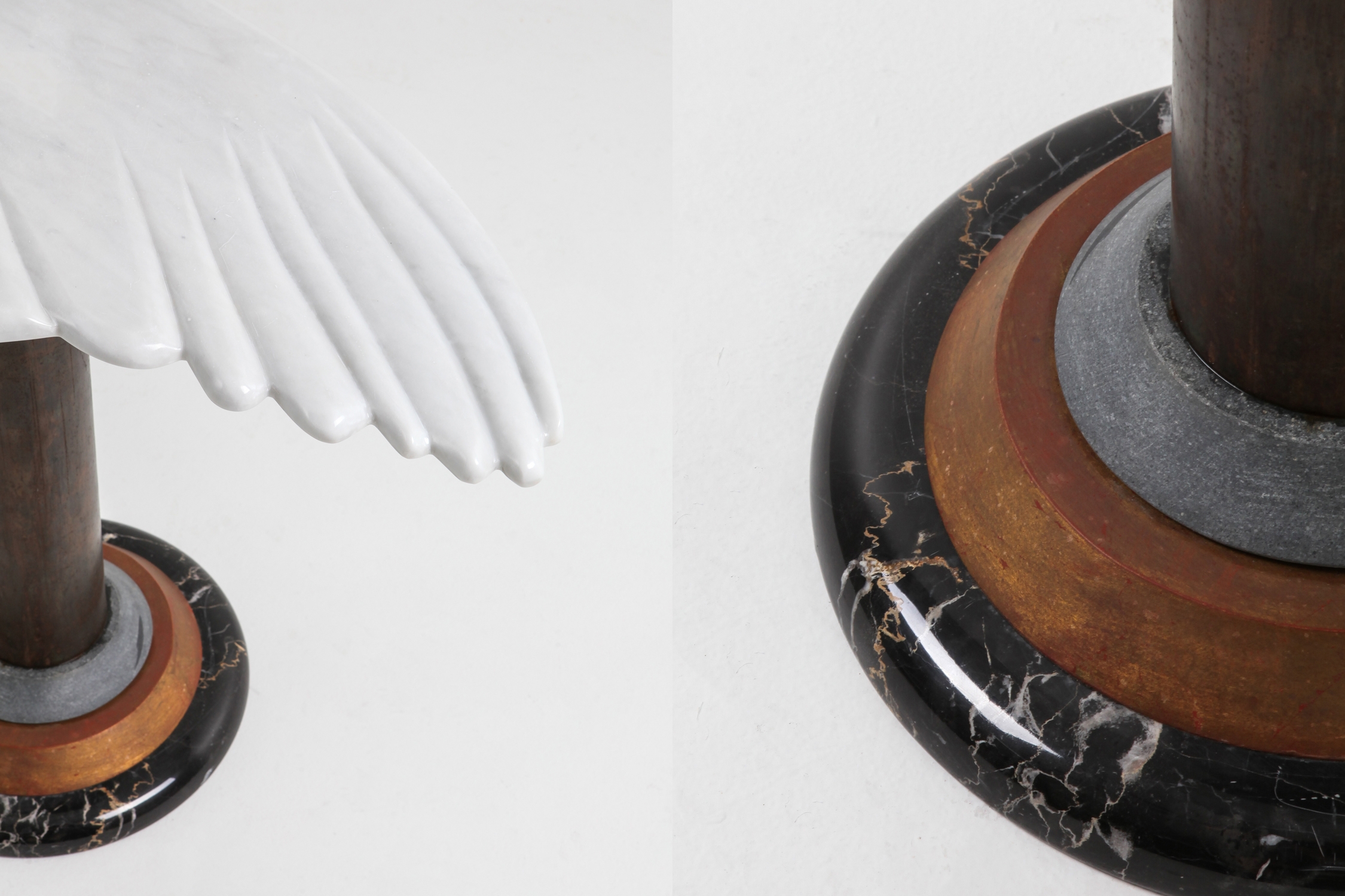 Marble Angel Wing Side Table - 1960s