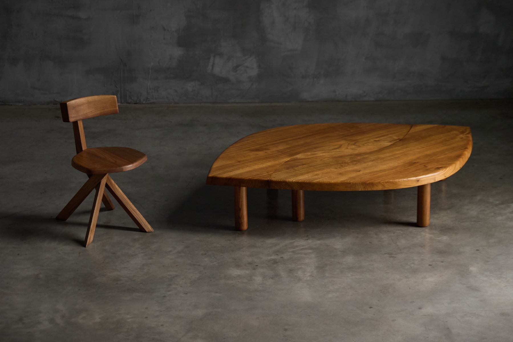  T22C L'oeil Coffee Table by Pierre Chapo, France - 1972