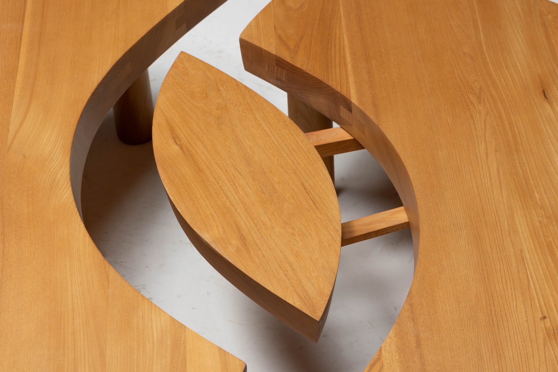 T22C L'oeil Coffee Table by Pierre Chapo, France  - 1972