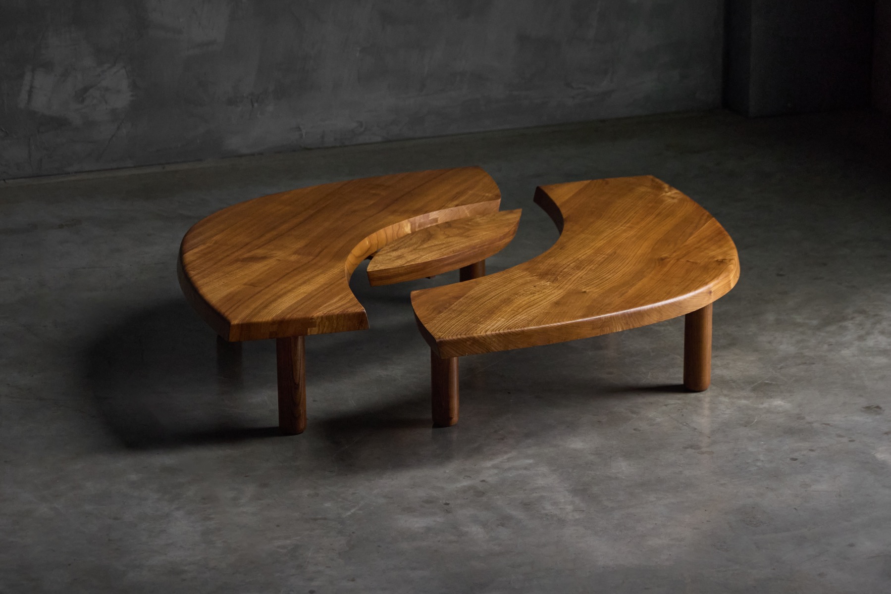  T22C L'oeil Coffee Table by Pierre Chapo, France - 1972