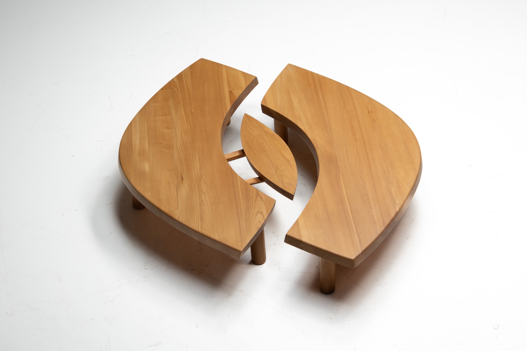 T22C L'oeil Coffee Table by Pierre Chapo, France  - 1972