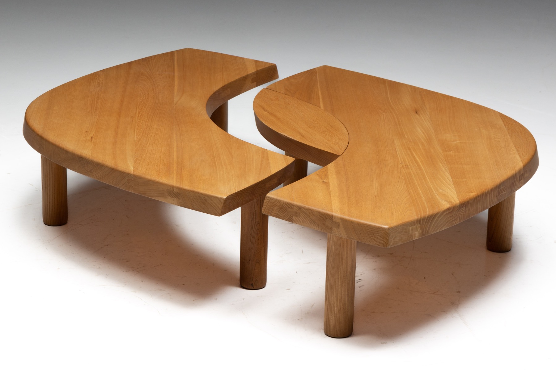 T22C L'oeil Coffee Table by Pierre Chapo, France  - 1972