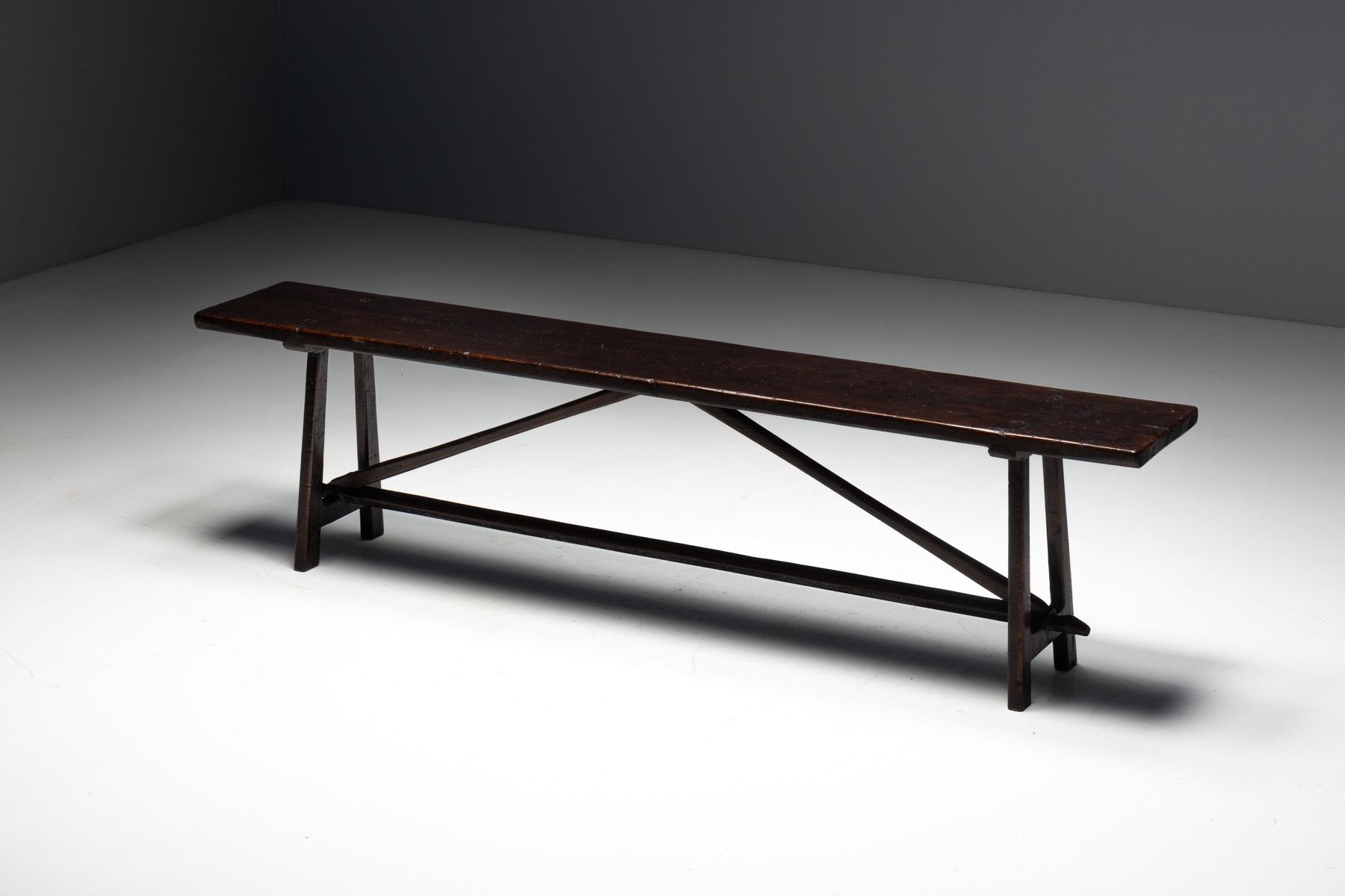Rustic Vernacular Console Table, France - Early 20th Century