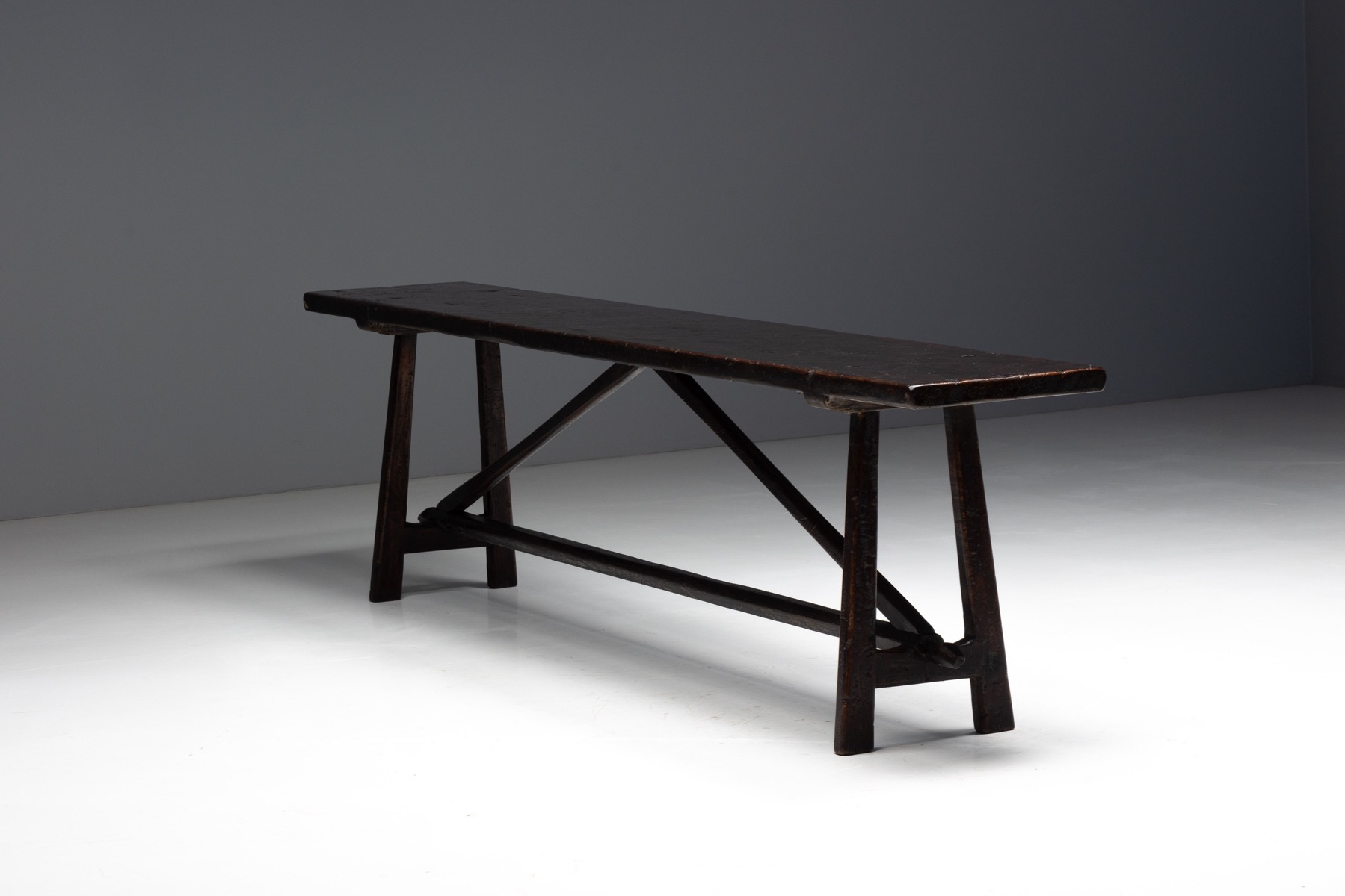 Rustic Vernacular Console Table, France - Early 20th Century