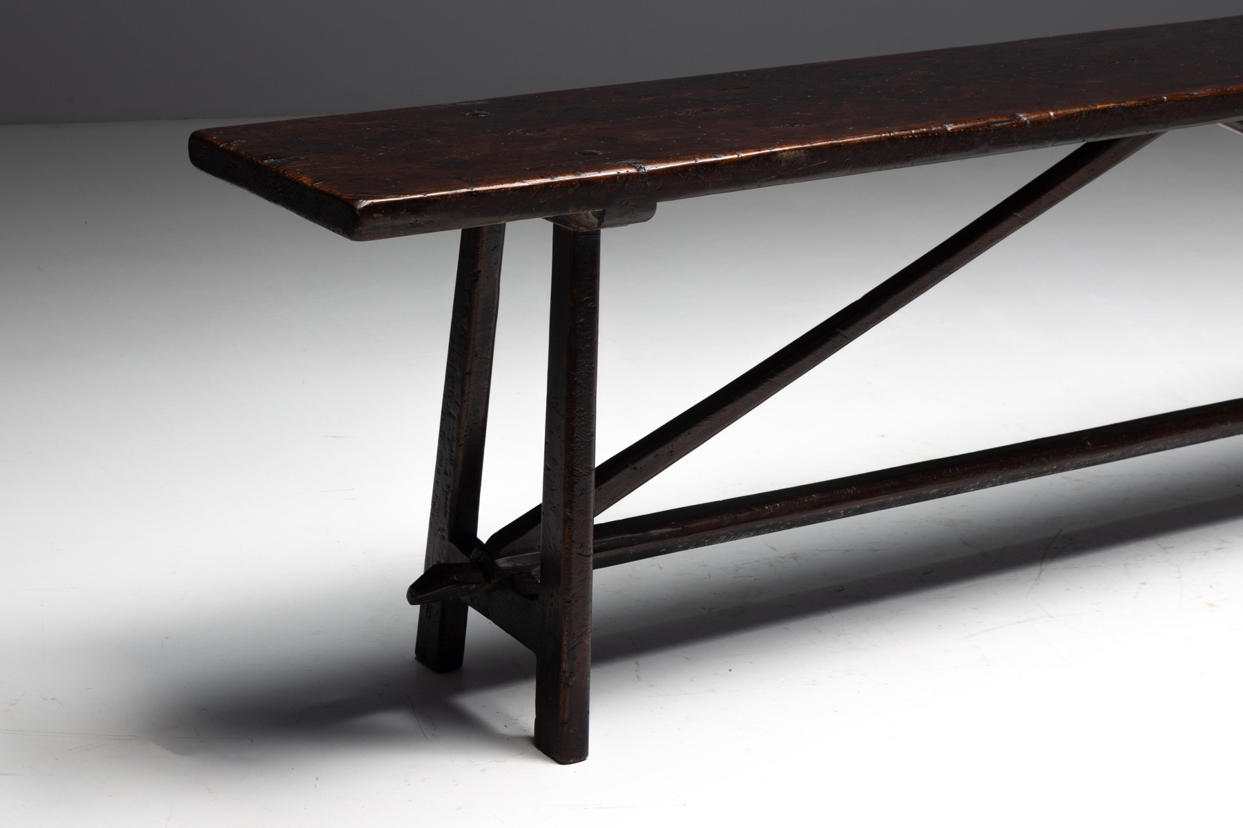 Rustic Vernacular Console Table, France - Early 20th Century