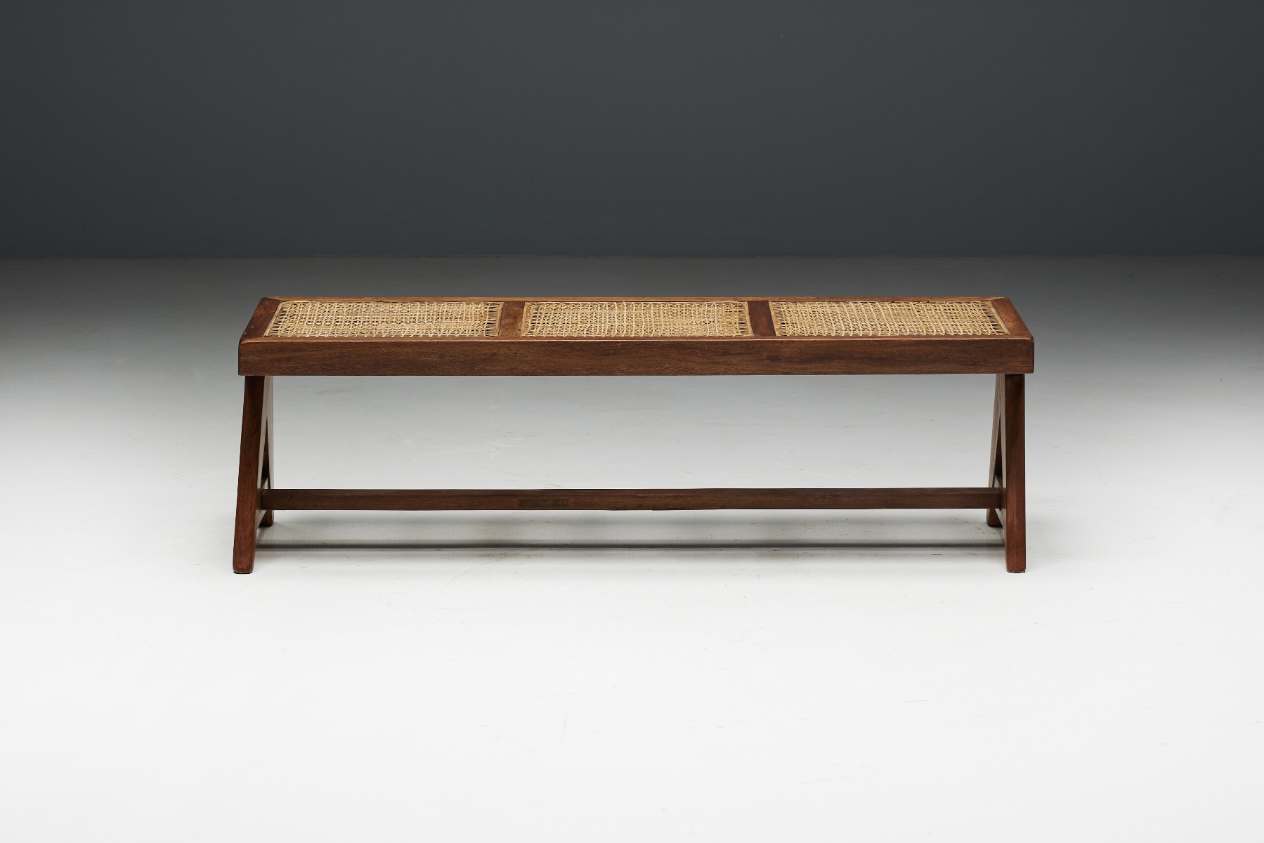 Teak Bench PJ-SI-33B by Pierre Jeanneret - 1950s