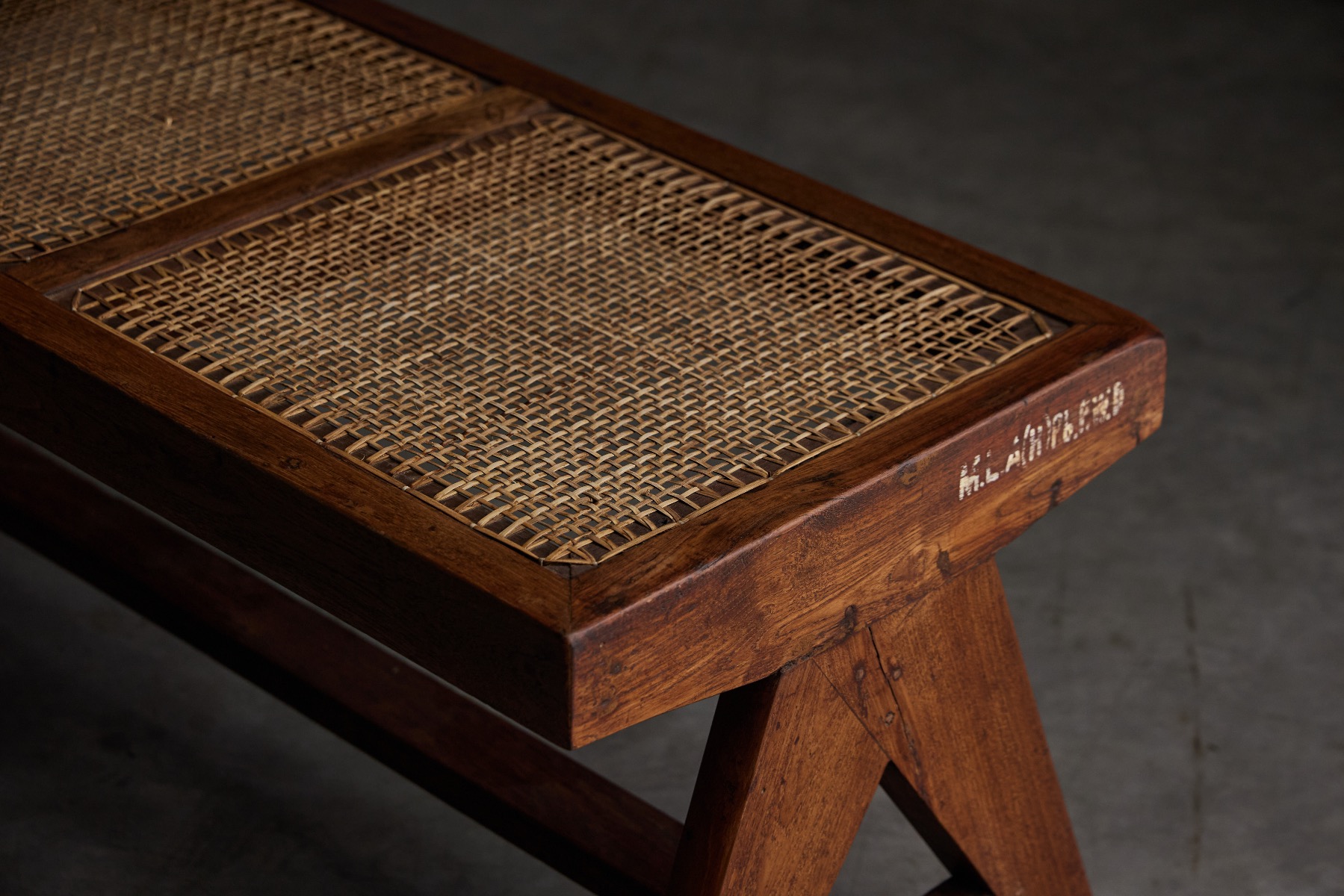 Teak Bench PJ-SI-33B by Pierre Jeanneret - 1950s
