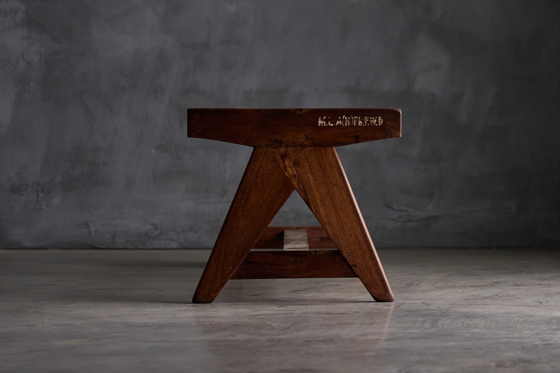 Teak Bench PJ-SI-33B by Pierre Jeanneret - 1950s