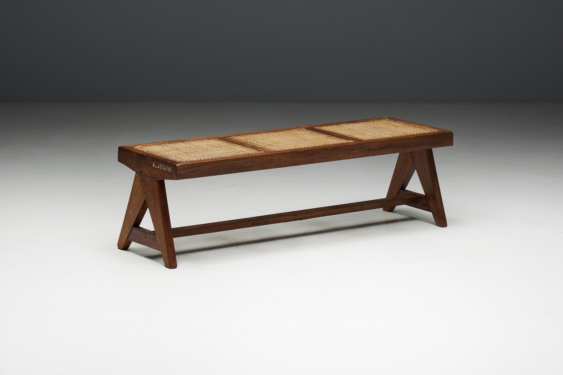 Teak Bench PJ-SI-33B by Pierre Jeanneret - 1950s