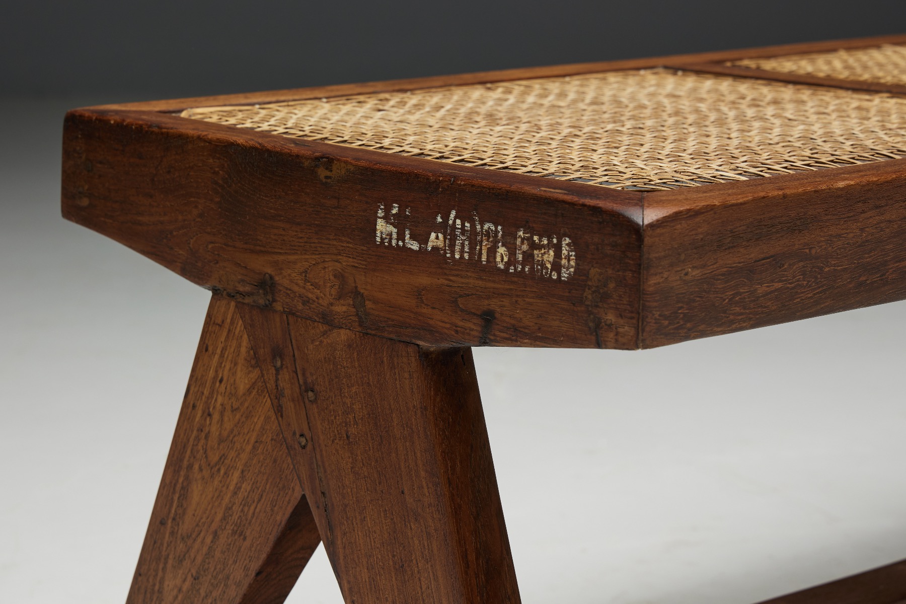 Teak Bench PJ-SI-33B by Pierre Jeanneret - 1950s