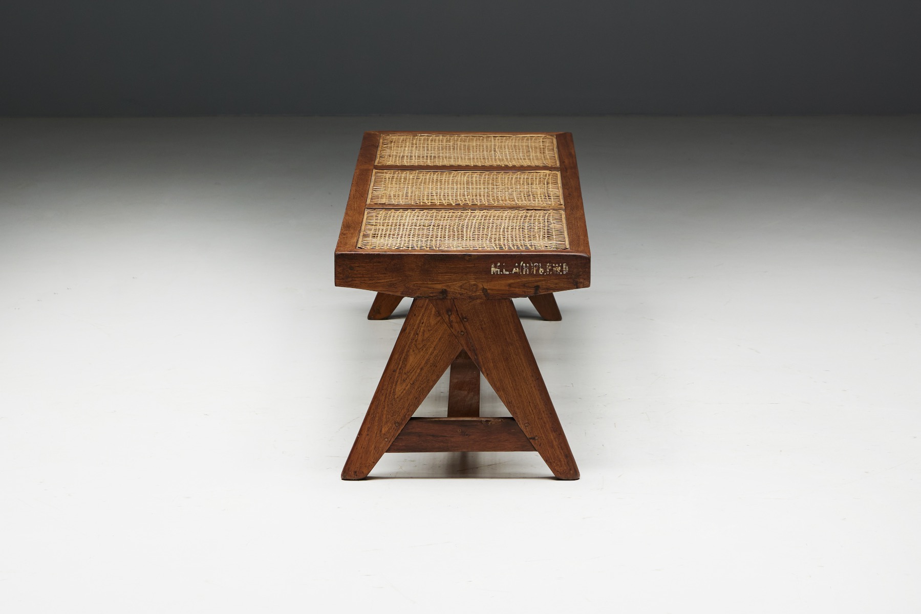 Teak Bench PJ-SI-33B by Pierre Jeanneret - 1950s