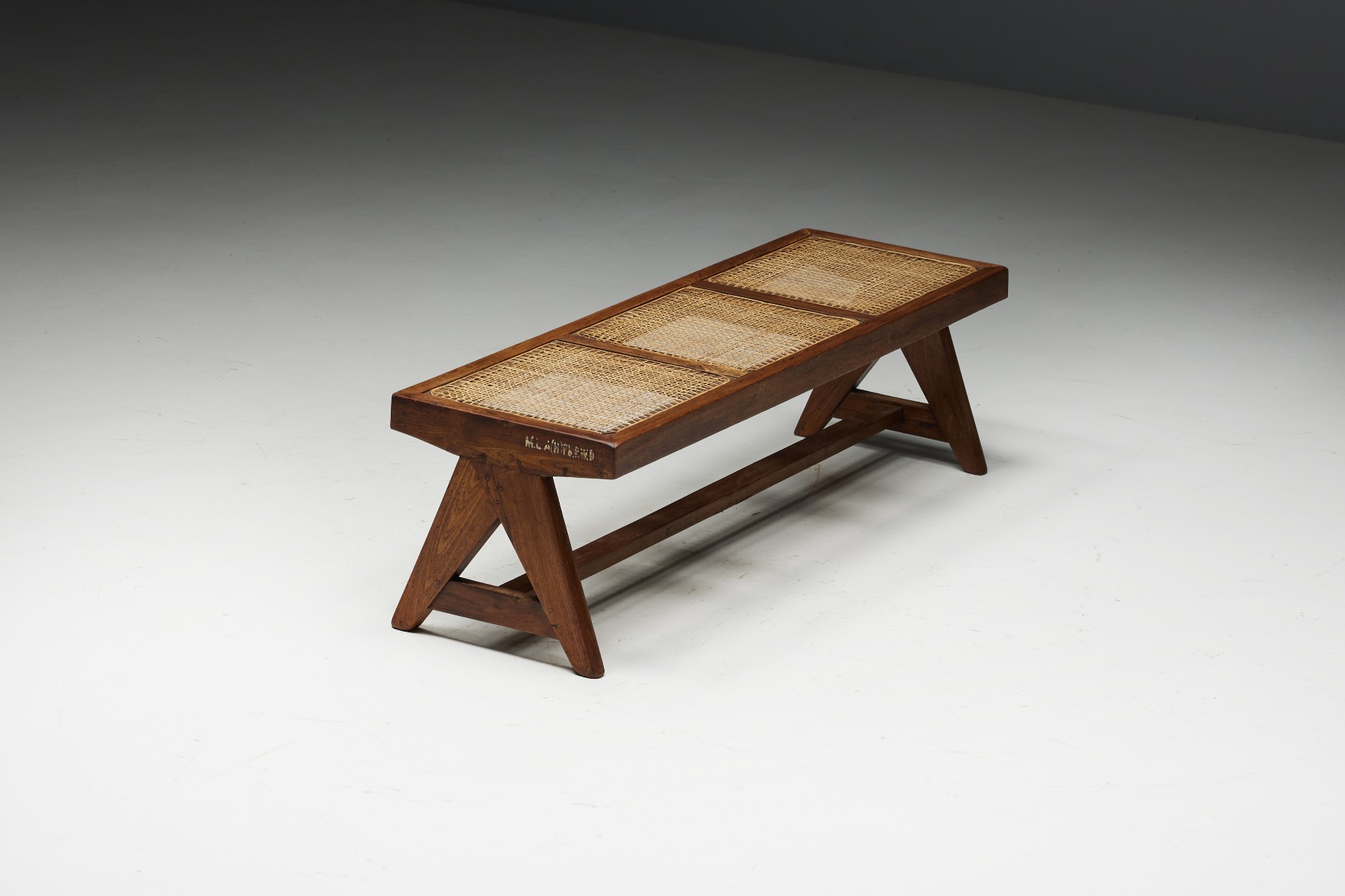 Teak Bench PJ-SI-33B by Pierre Jeanneret - 1950s
