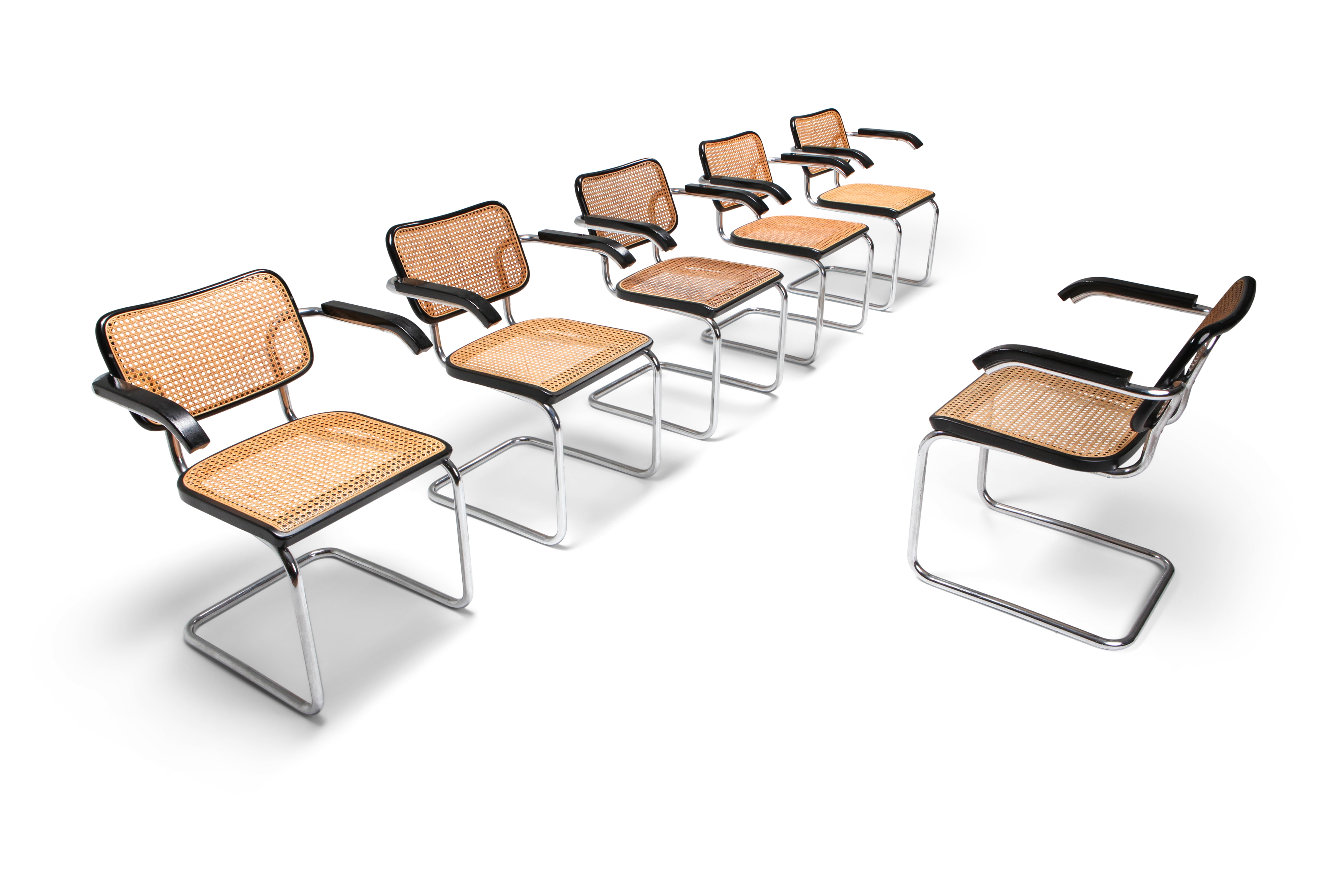 Cesca dining chairs 'B64' Marcel Breuer for Thonet - 1992