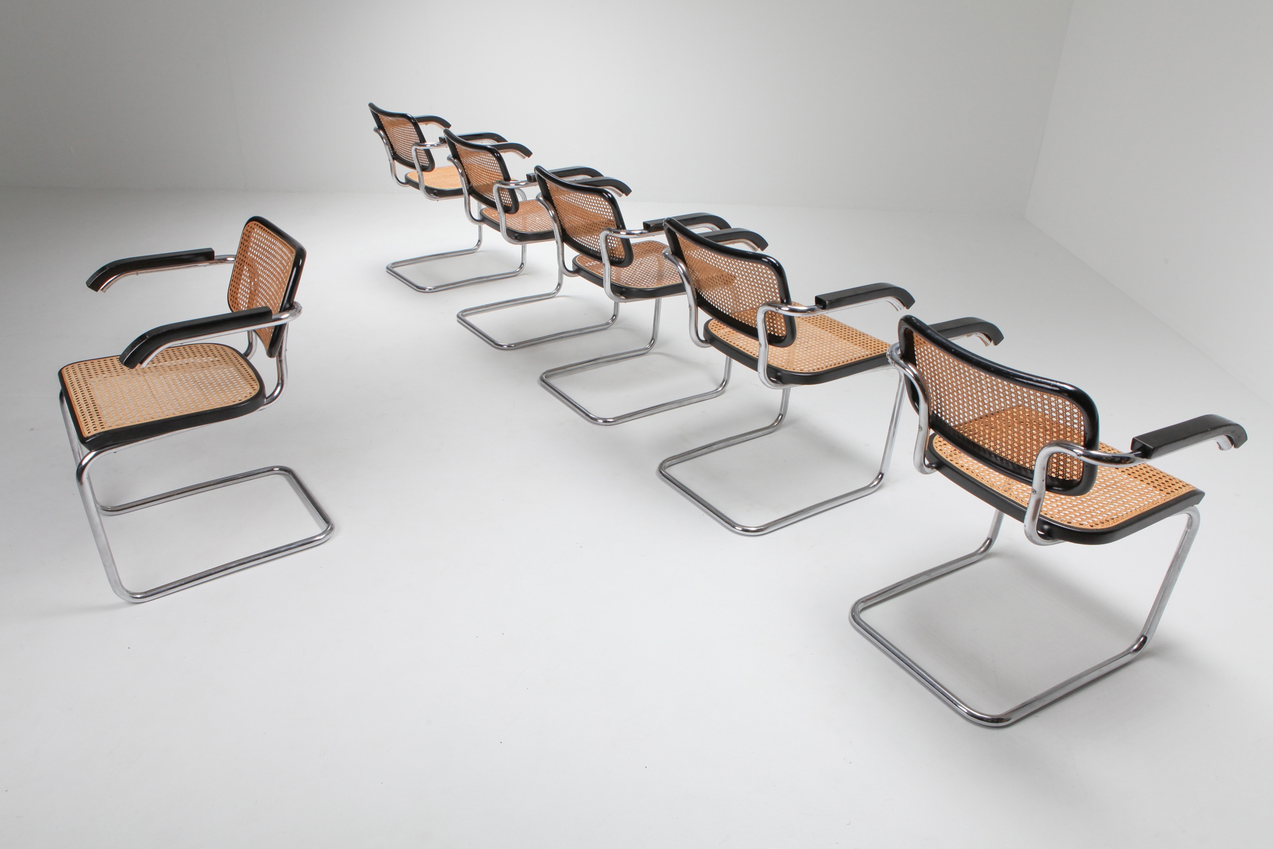 Cesca dining chairs 'B64' Marcel Breuer for Thonet - 1992