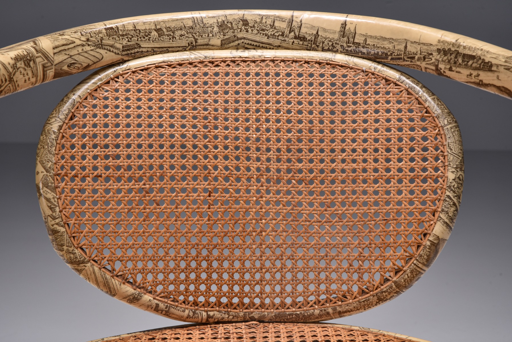 Thonet Chair with Fornasetti Style Print - 1905
