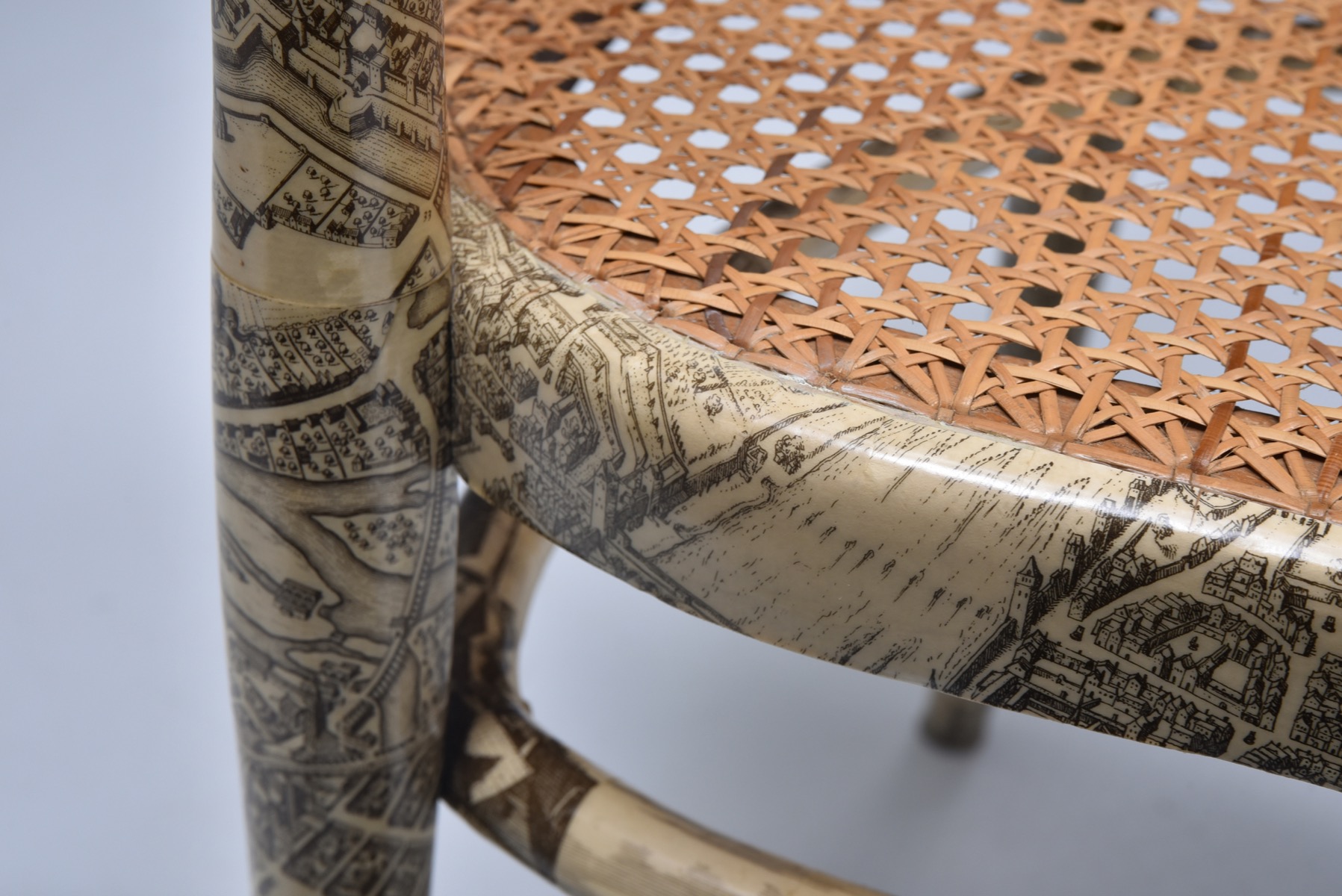 Thonet Chair with Fornasetti Style Print - 1905