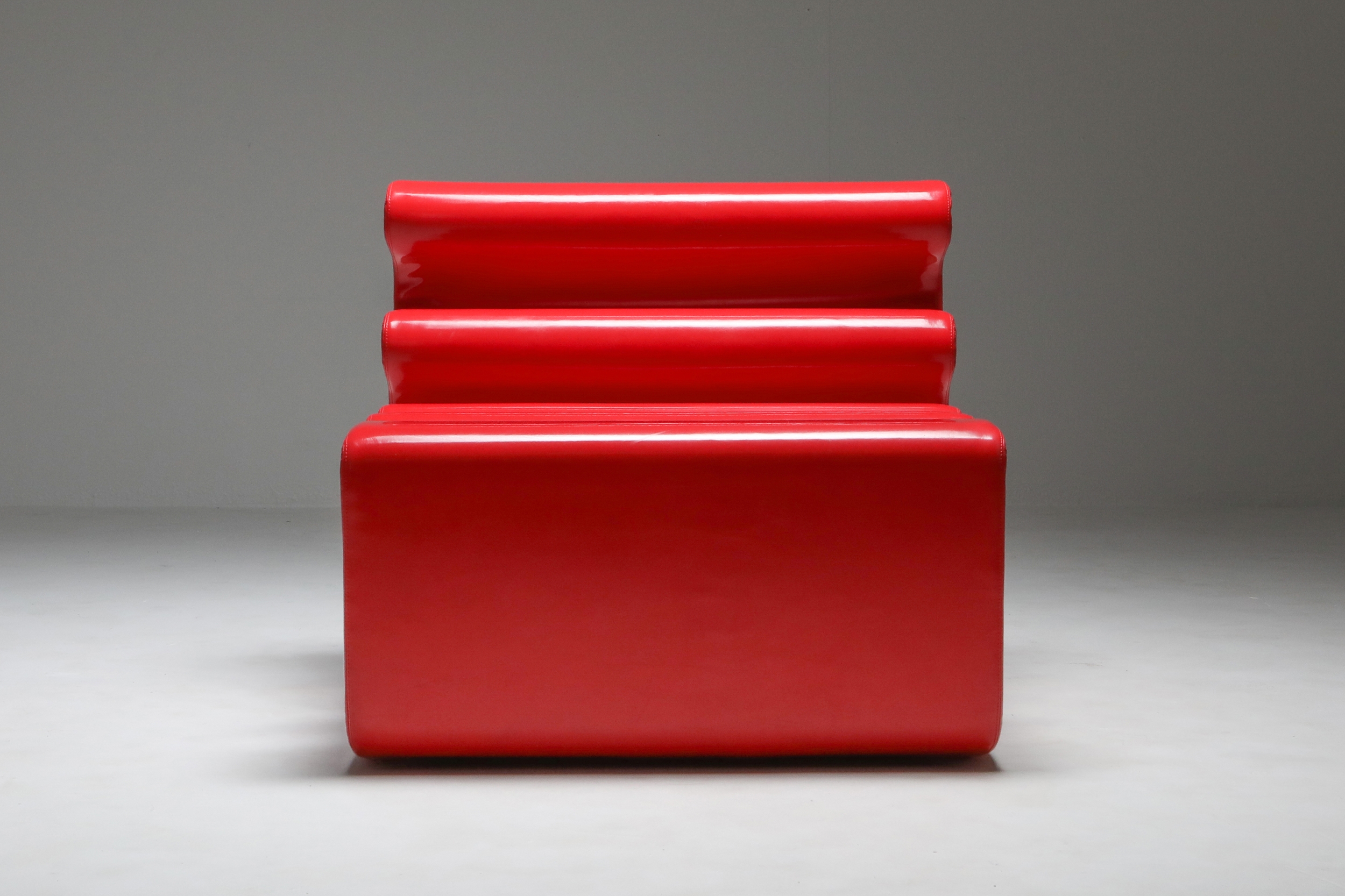 Karelia Red Lounge Chair by Liisi Beckmann for Zanotta - 1960s