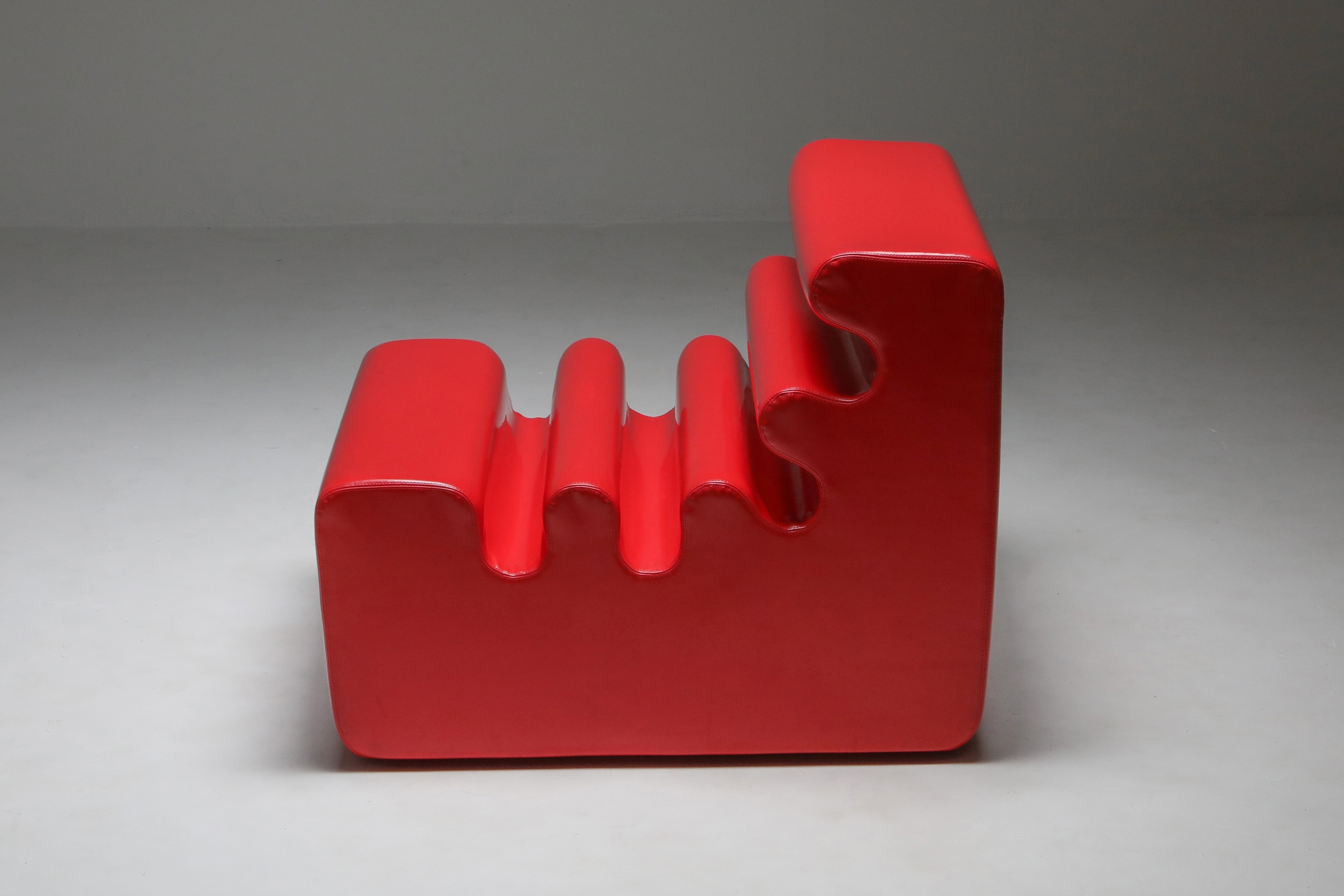 Karelia Red Lounge Chair by Liisi Beckmann for Zanotta - 1960s