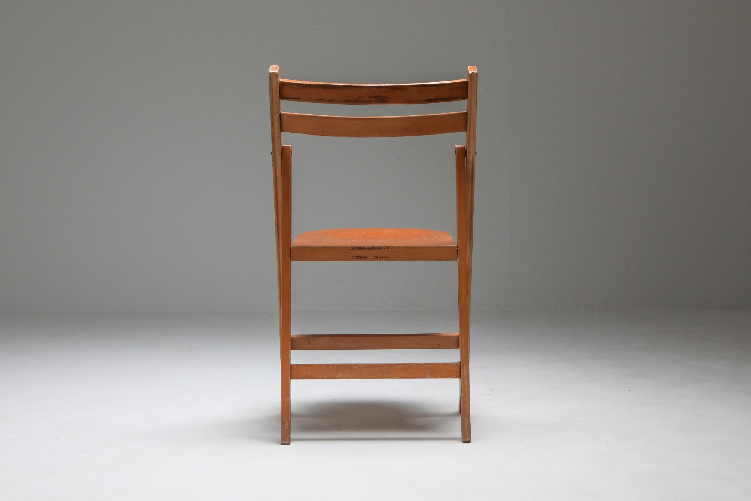 Mid-Century Modern Vintage Wooden Stackable Folding Chairs - 1950s