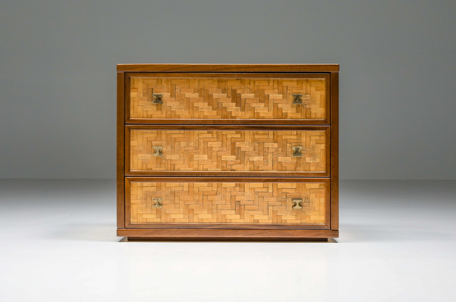 Traditional Japanese Side Bar, Cabinet with Drawers - 1970's