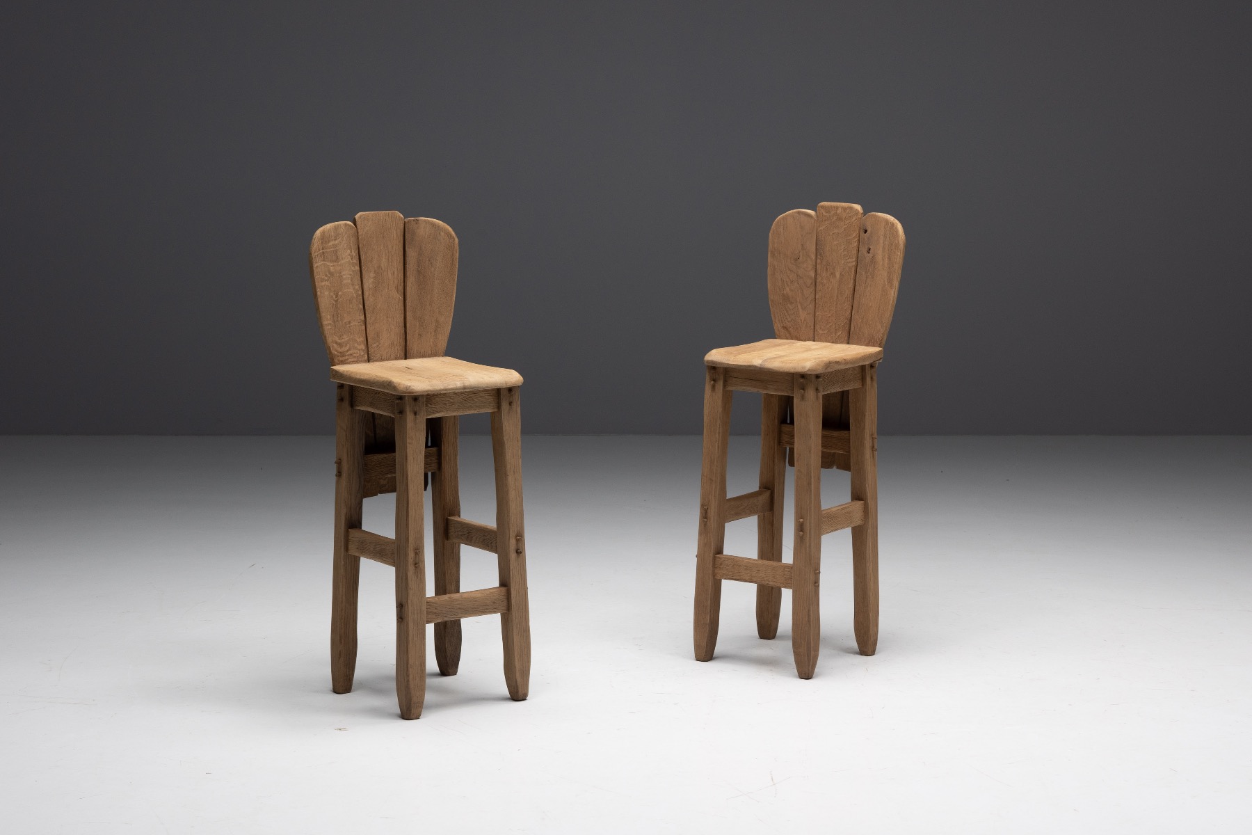 Travail Populaire Rustic Bar Stools - 19th Century 
