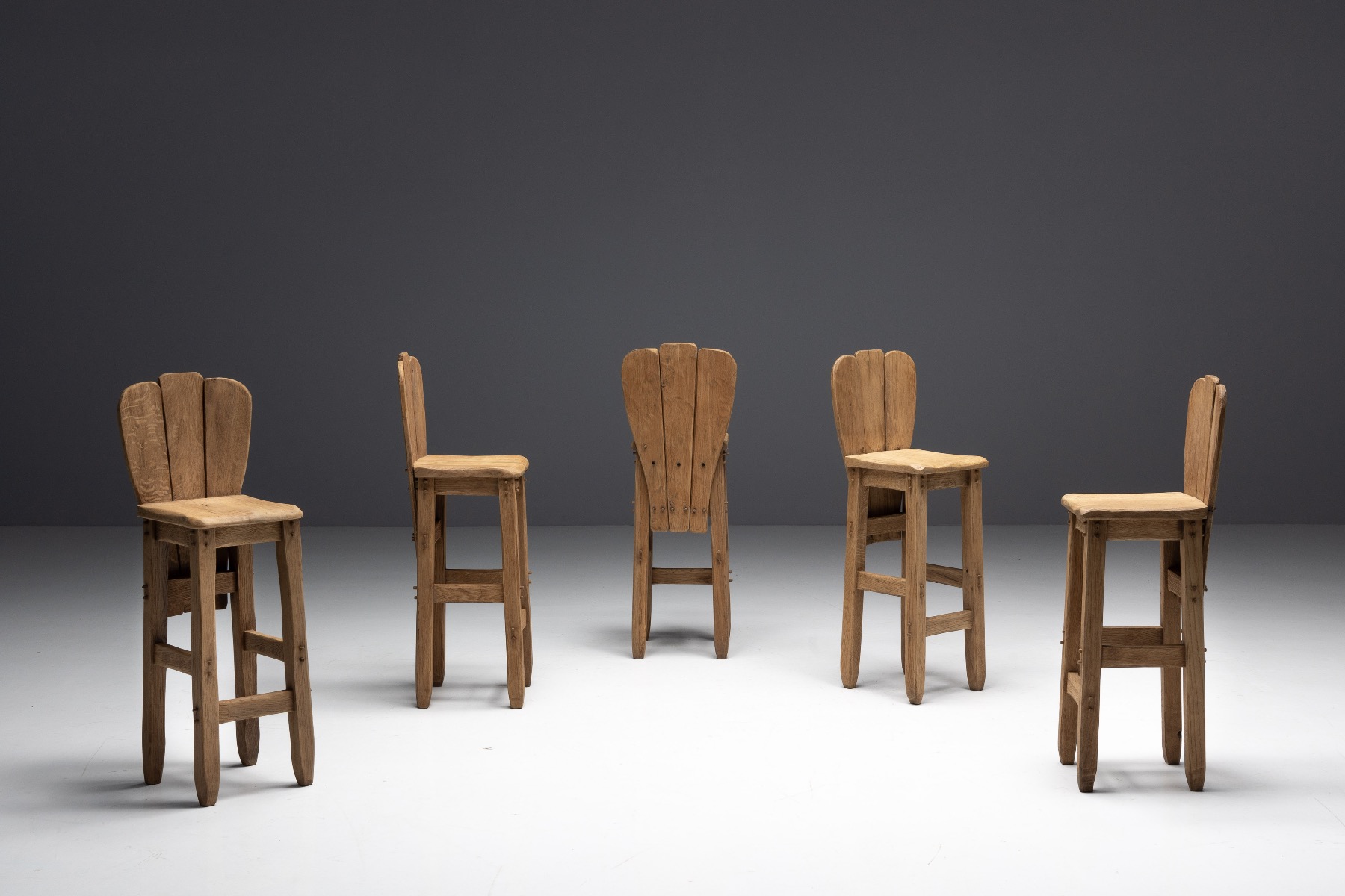 Travail Populaire Rustic Bar Stools - 19th Century 
