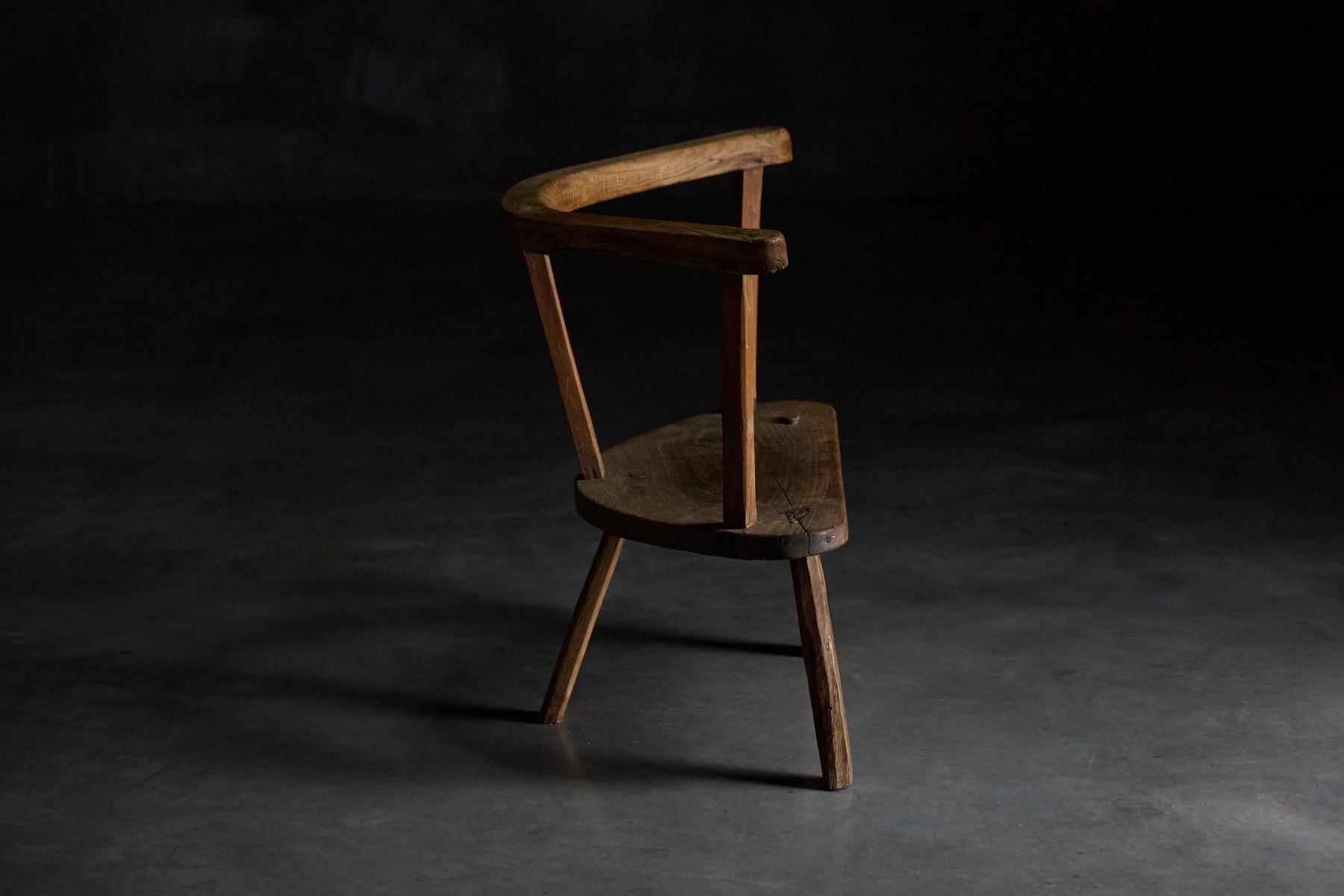 Travail Populaire Tripod Stool - 19th Century