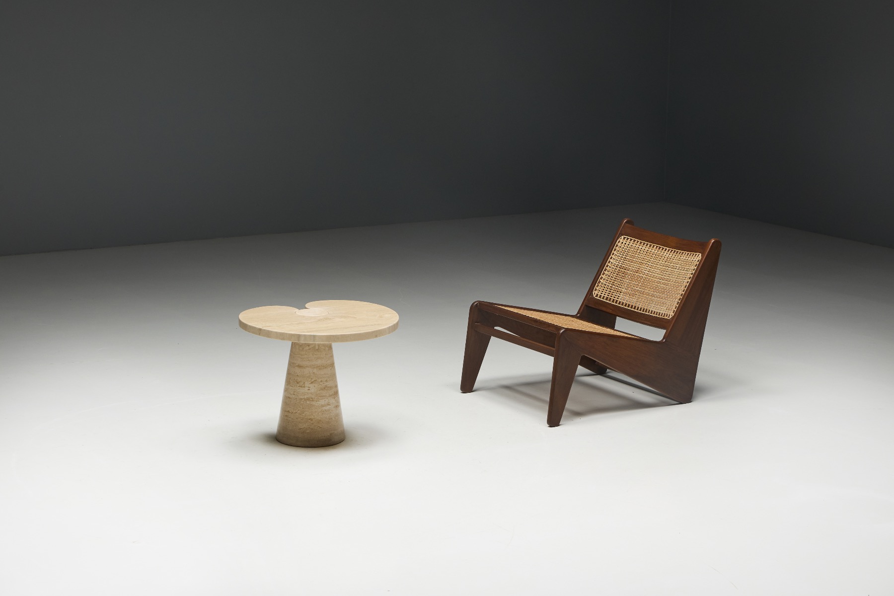 Travertine Side Tables by Angelo Mangiarotti - 1970s