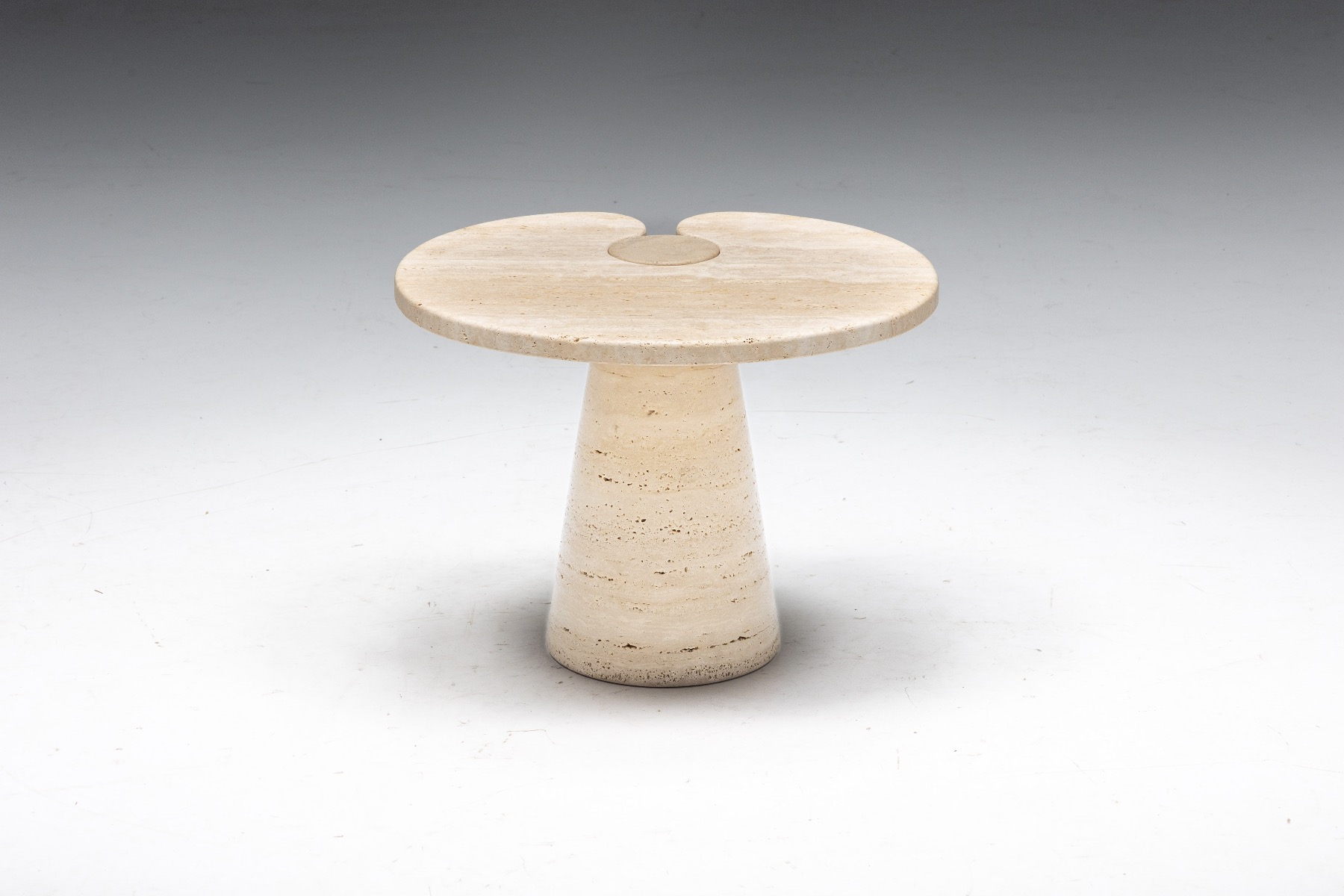 Travertine Side Table by Angelo Mangiarotti - 1970s
