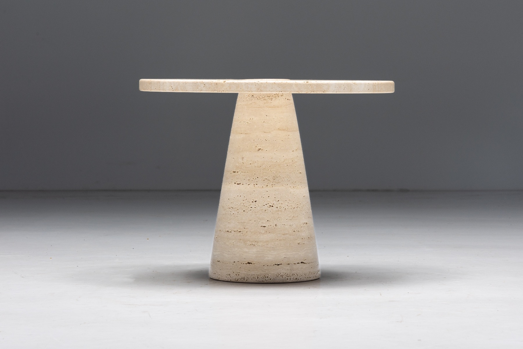 Travertine Side Table by Angelo Mangiarotti - 1970s