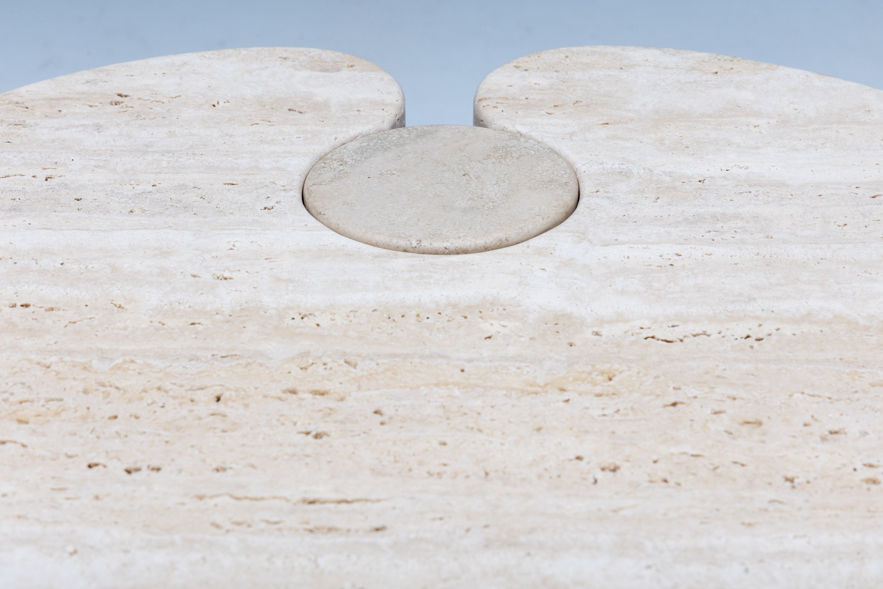 Travertine Side Table by Angelo Mangiarotti - 1970s