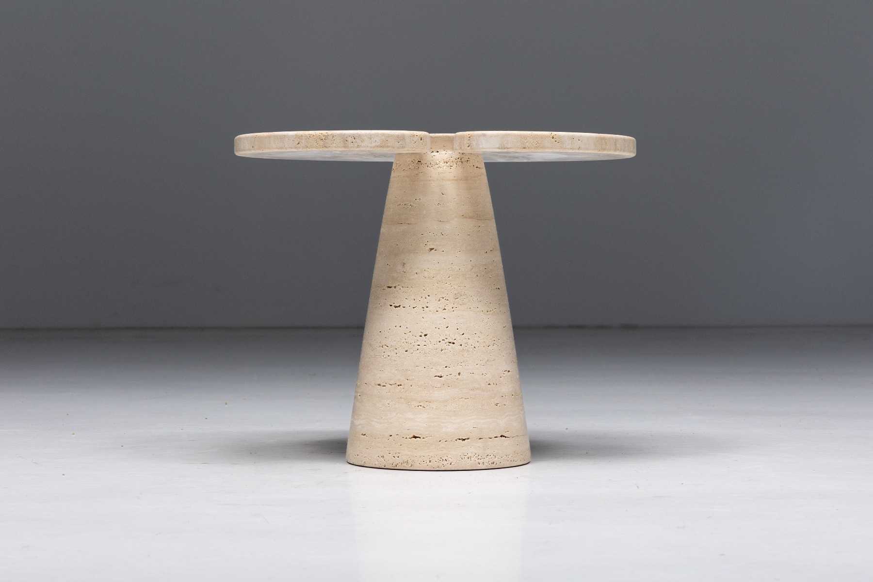 Travertine Side Table by Angelo Mangiarotti - 1970s