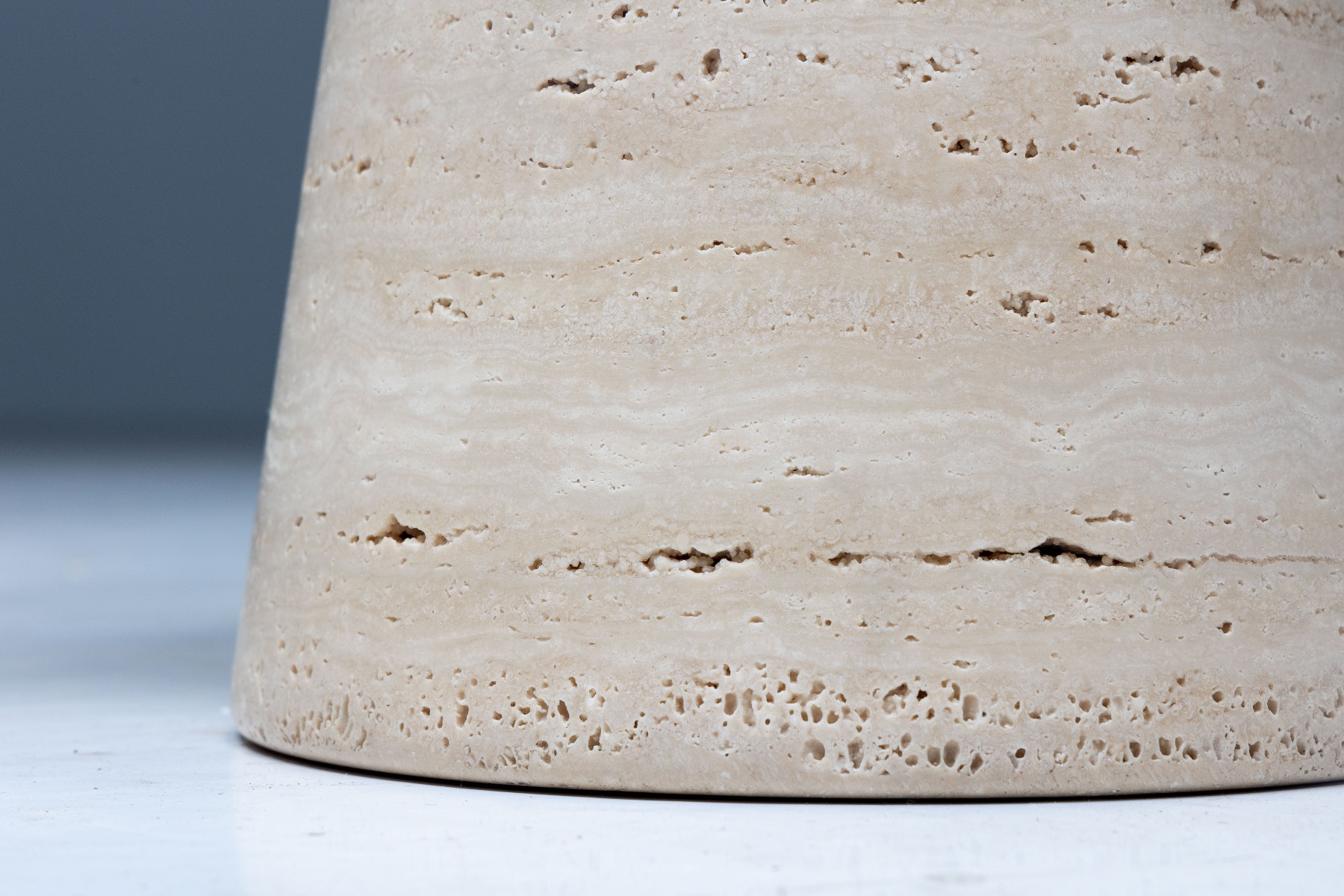 Travertine Side Table by Angelo Mangiarotti - 1970s